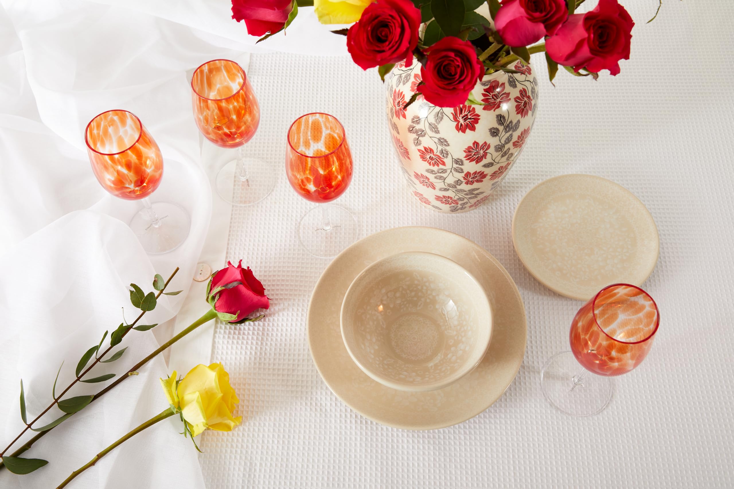 Amazon.co.jp: ポーランド食器ホワイトレース4 Piece Dinner Set