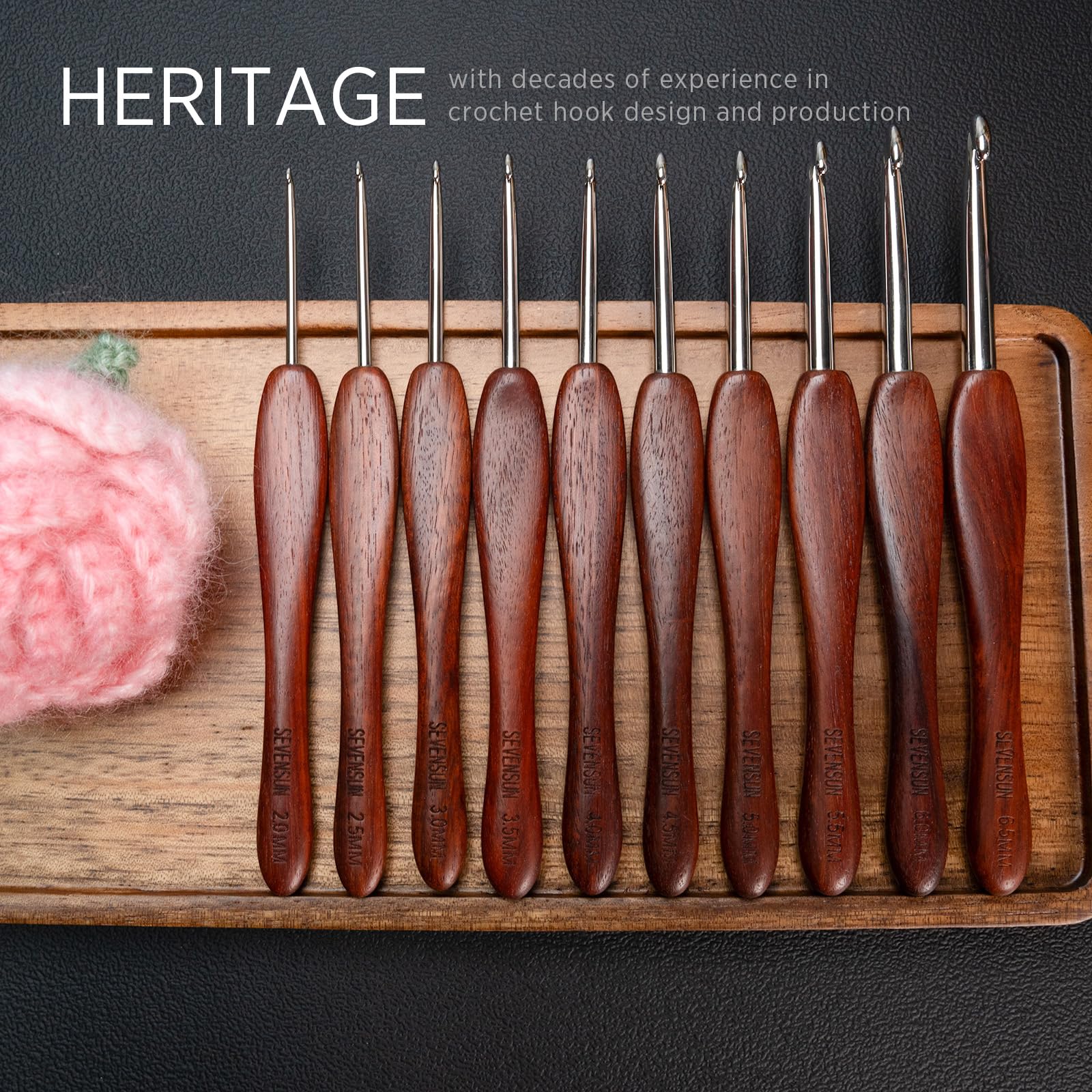 HAK♡ Amazon.com: SEVENSUN Mimosa Crochet Hooks Set 5 Pack of 2.5mm 3.5