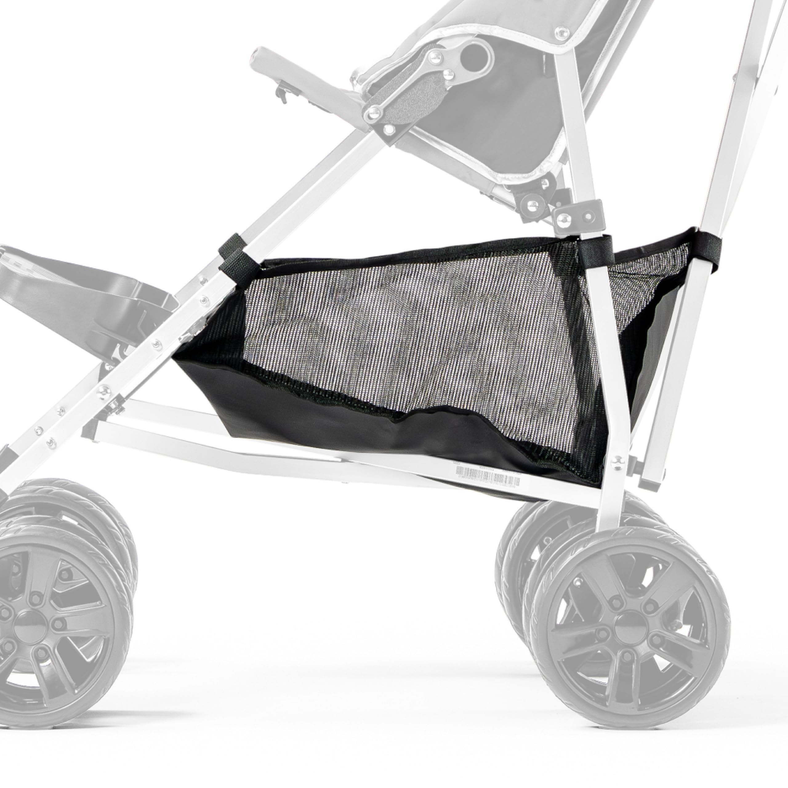 Coche Stroller Shopping Basket Accessories, XL Storage Basket, Black