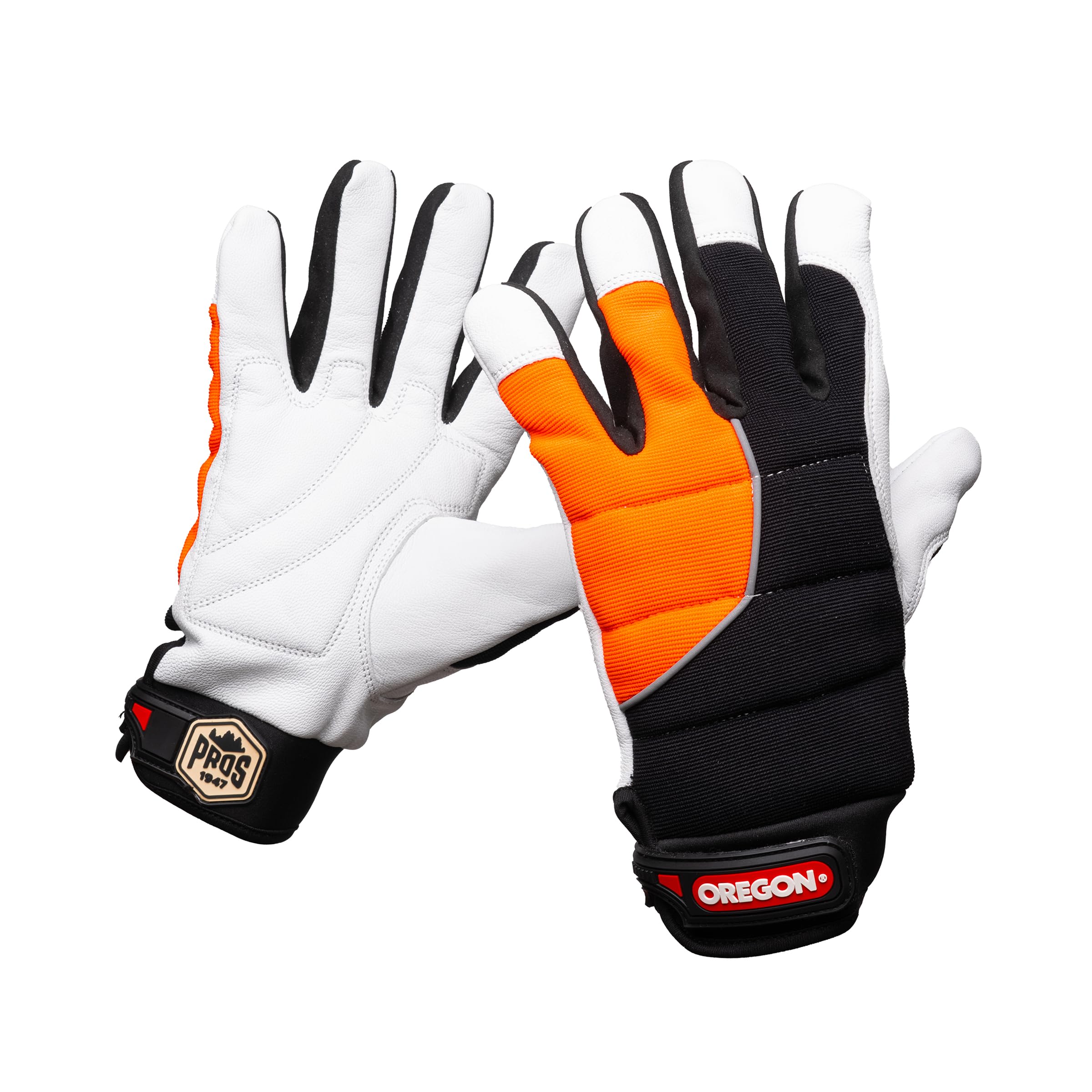 Oregon Protect Pro Chainsaw Gloves, Left-Hand Protection, Orange/Black, XL