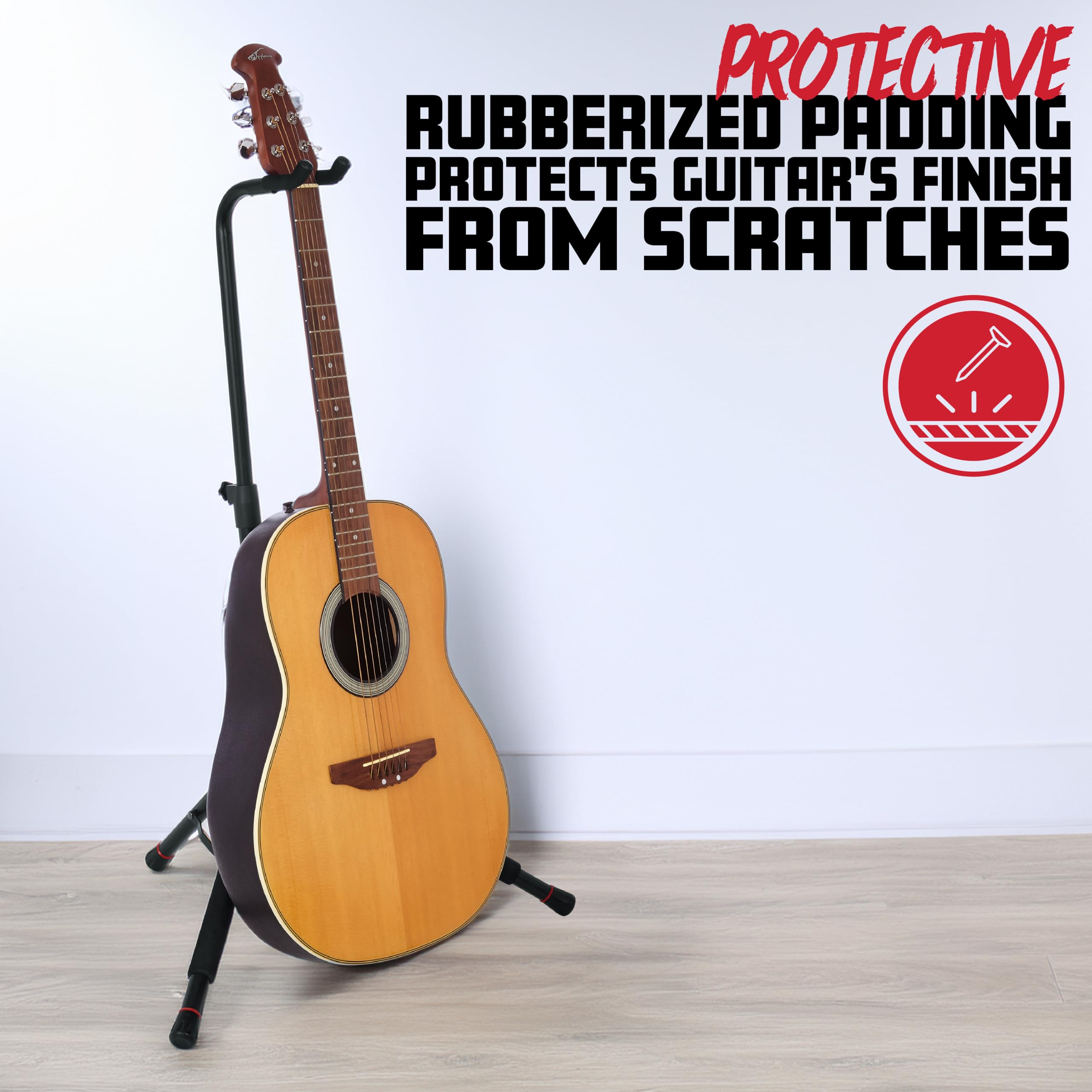 Gator Frameworks Soporte colgante para una guitarra; apto para guitarras eléctricas o acústicas (GFW-GTR-1200)