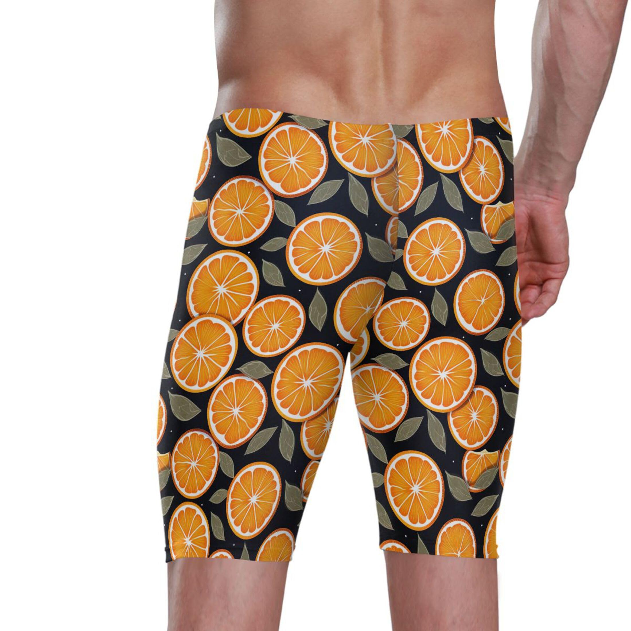 UMIRIKO Orange Fruit Men's Swimsuit Swim Jammers L B0402692