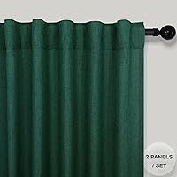 Vista 146 de Orange Linen Curtains 72 Inch Length for Living Room 2 Panels Set Back Tab Loop Pocket Semi Sheer Copper Brown Burnt Orange Curtains for Bedroom