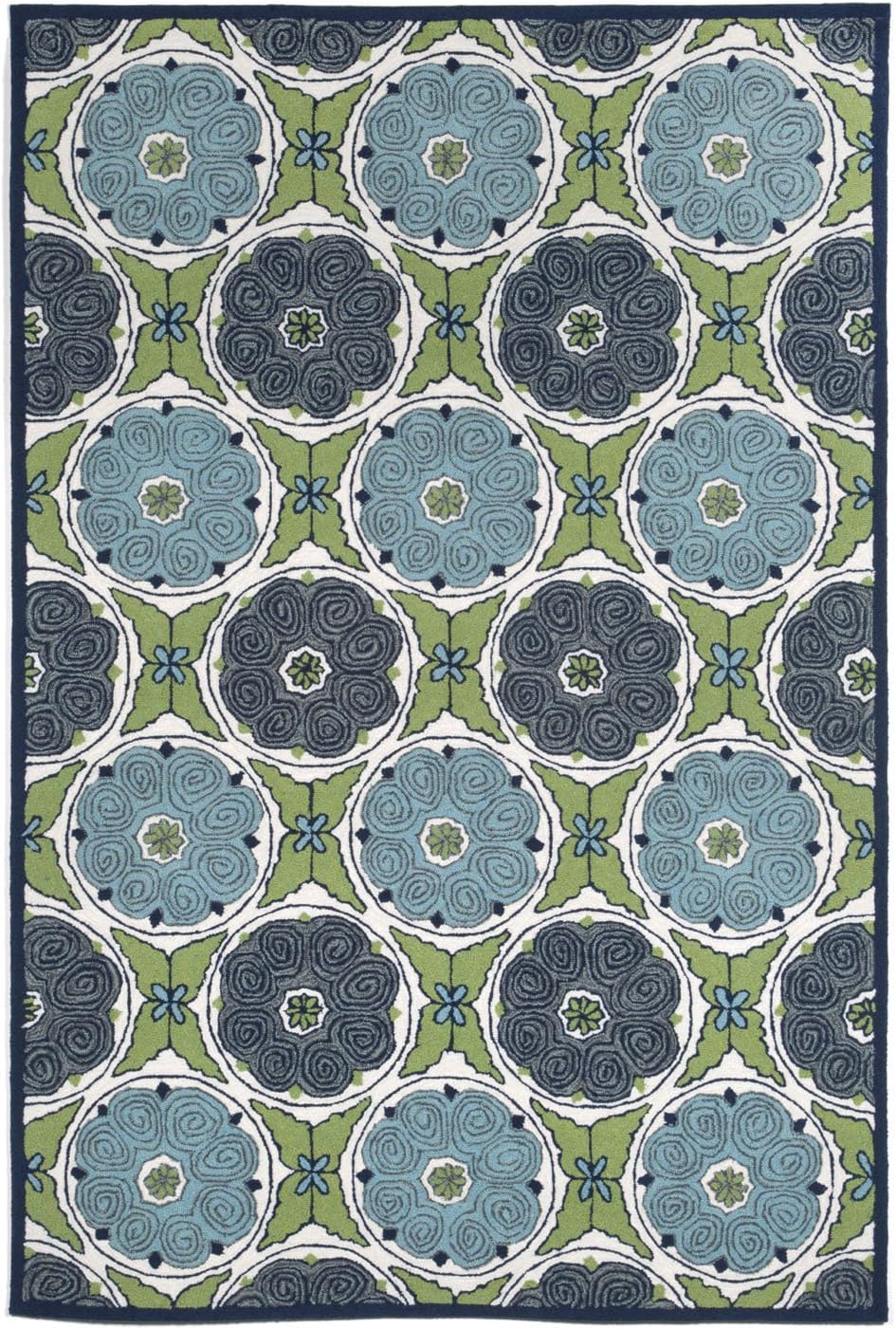 Trans-Ocean Imports RVL46193803 Ravella Lakai Circles Blue 5 x 7 ft.