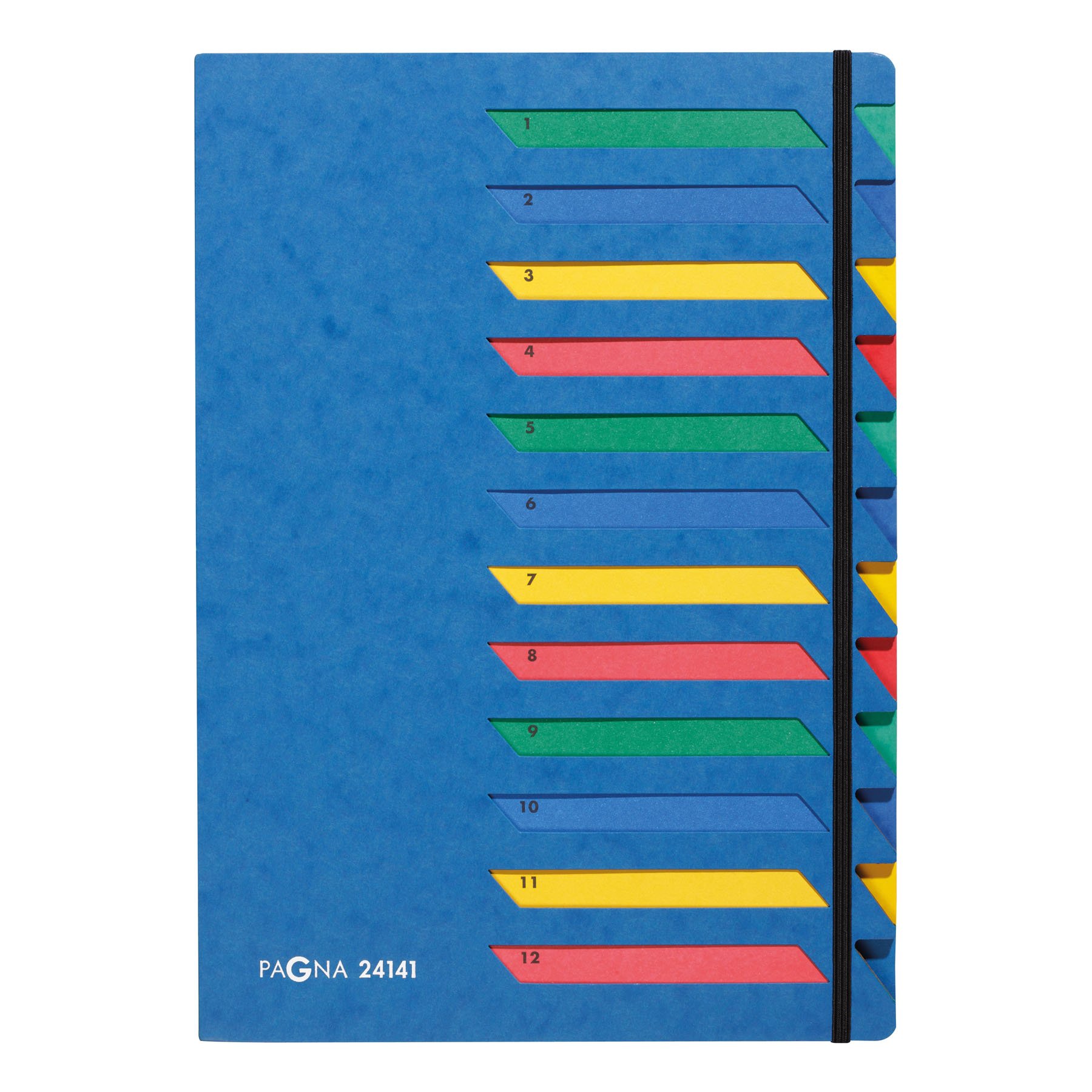 Pagna Desk Organiser, Printed with 1–12, 12–Piece, Blue