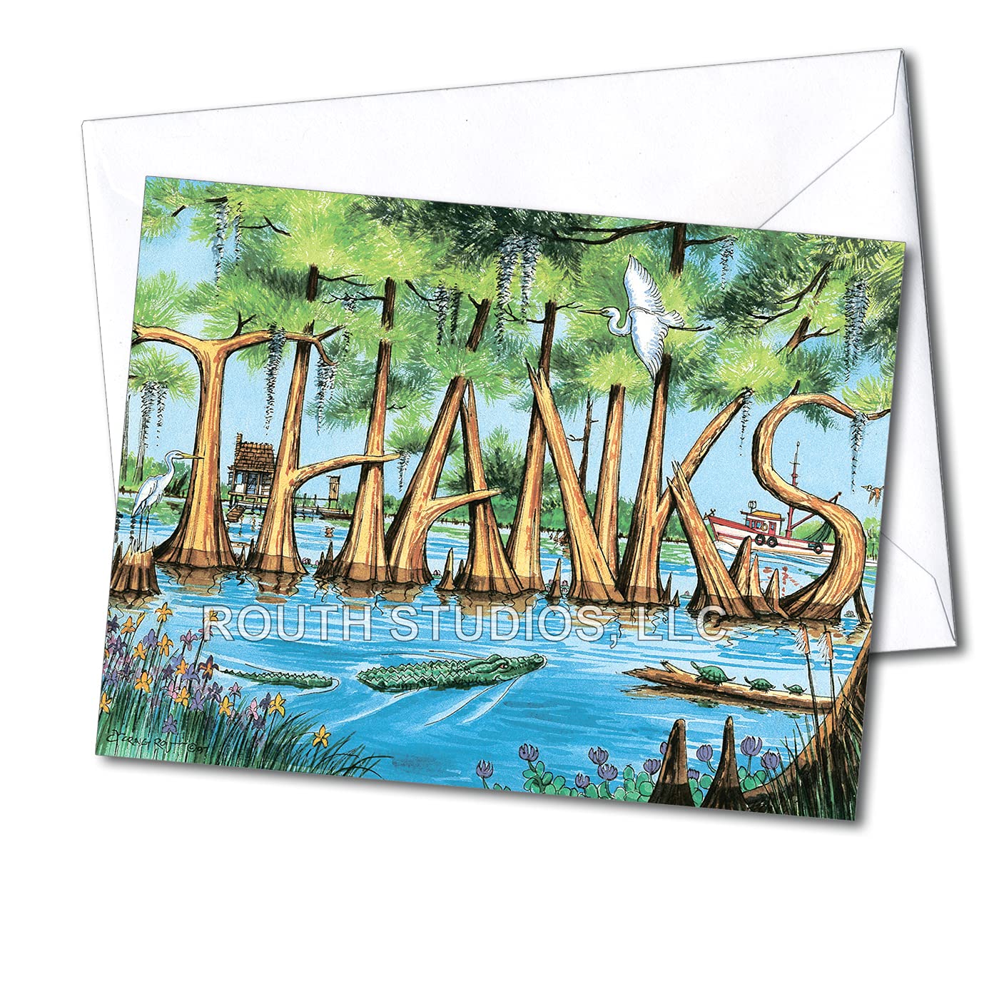 The ROUTH COLLECTION Louisiana note cards - Thanks in Cypress Trees