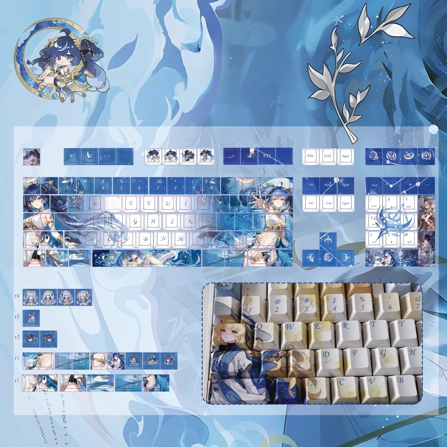 Amazon.co.jp: 鳴潮 ユーノ キーキャップ PBT 五面熱昇華 メカニカル