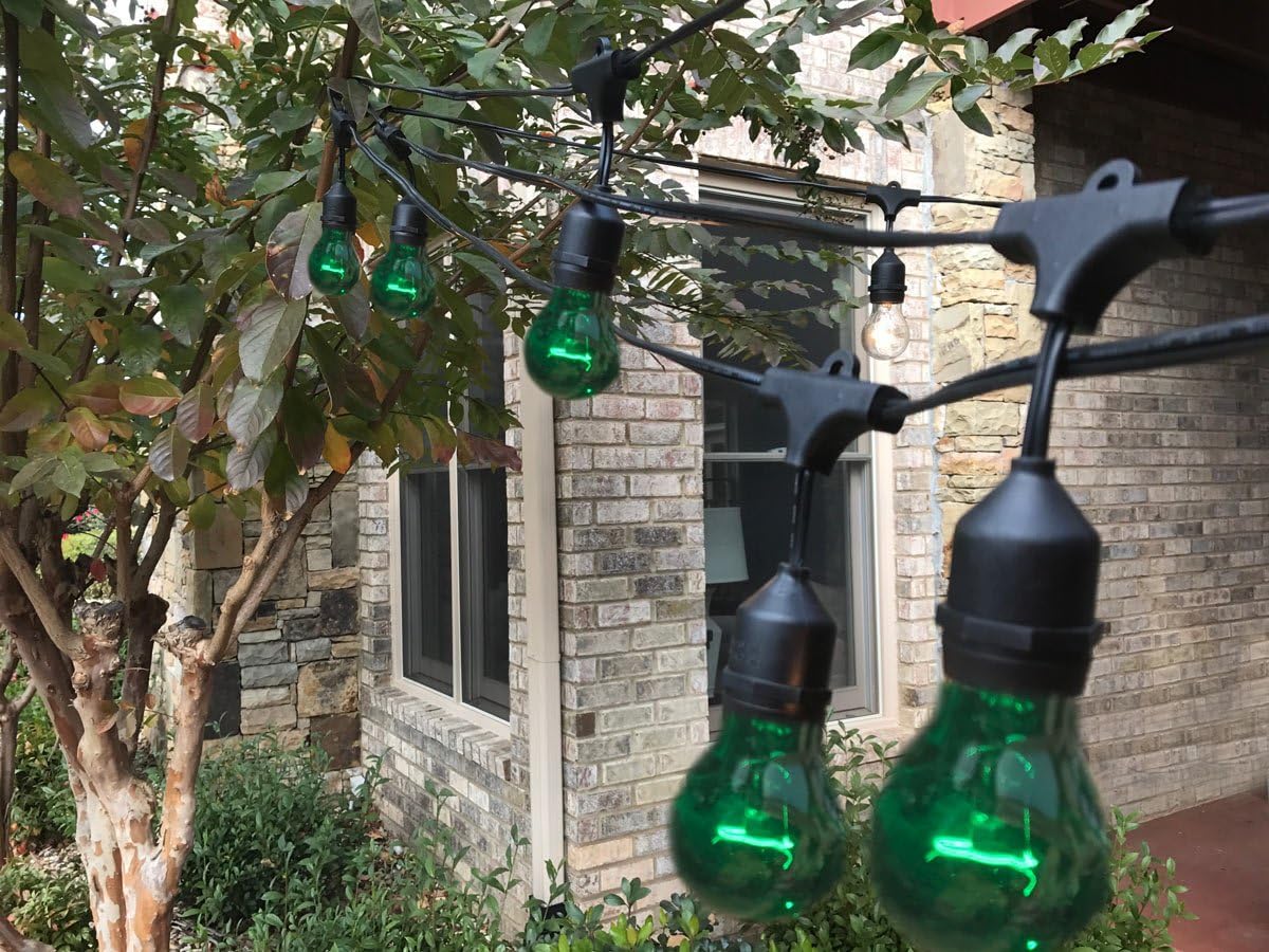 🛒 Crazy Deals Royal Designs – Premium Weatherproof Indoor/Outdoor String Lights for Yard Patio Garden Porch Wedding Party– 96-Foot Strand with 32 Sockets– Green Light Bulbs Included Super Cheap 🛒 Royal Designs – Premium Weatherproof Indoor/Outdoor String Lights for Yard Patio Garden Porch Wedding Party– 96-Foot Strand with 32 Sockets– Green Light Bulbs Included