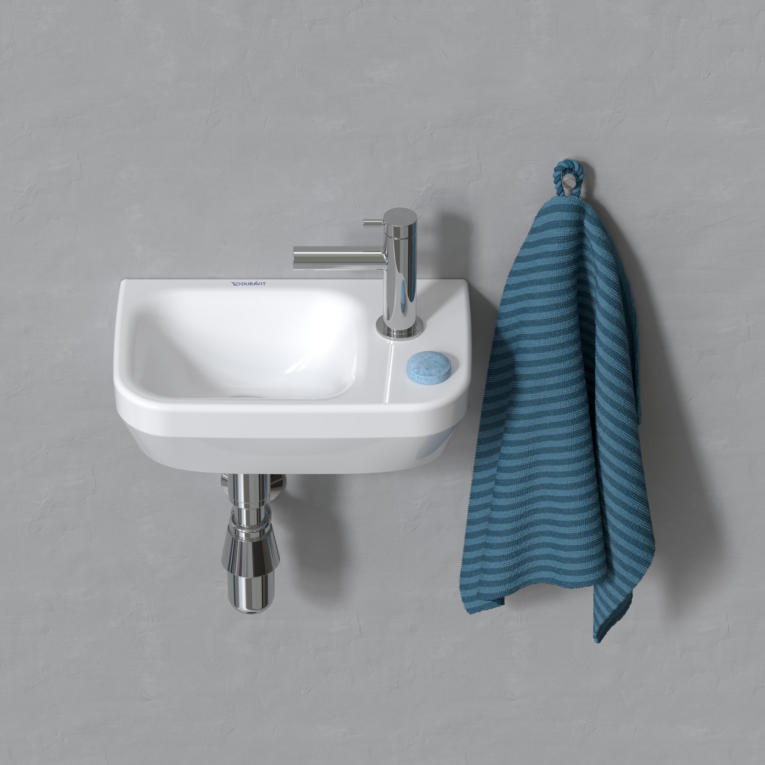 Duravit Circle Standventil (Auslauf Höhe 78 mm), Kaltwasser Waschtischmischer, Kaltwasserhahn Bad, Kaltwasserarmatur, Chrom