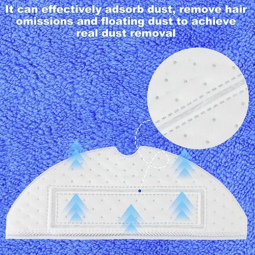 Miniatura 5 de 20 almohadillas desechables para trapeador de barrido, almohadillas de tela reutilizables, almohadillas de limpieza de repuesto para Xiaomi Roborock