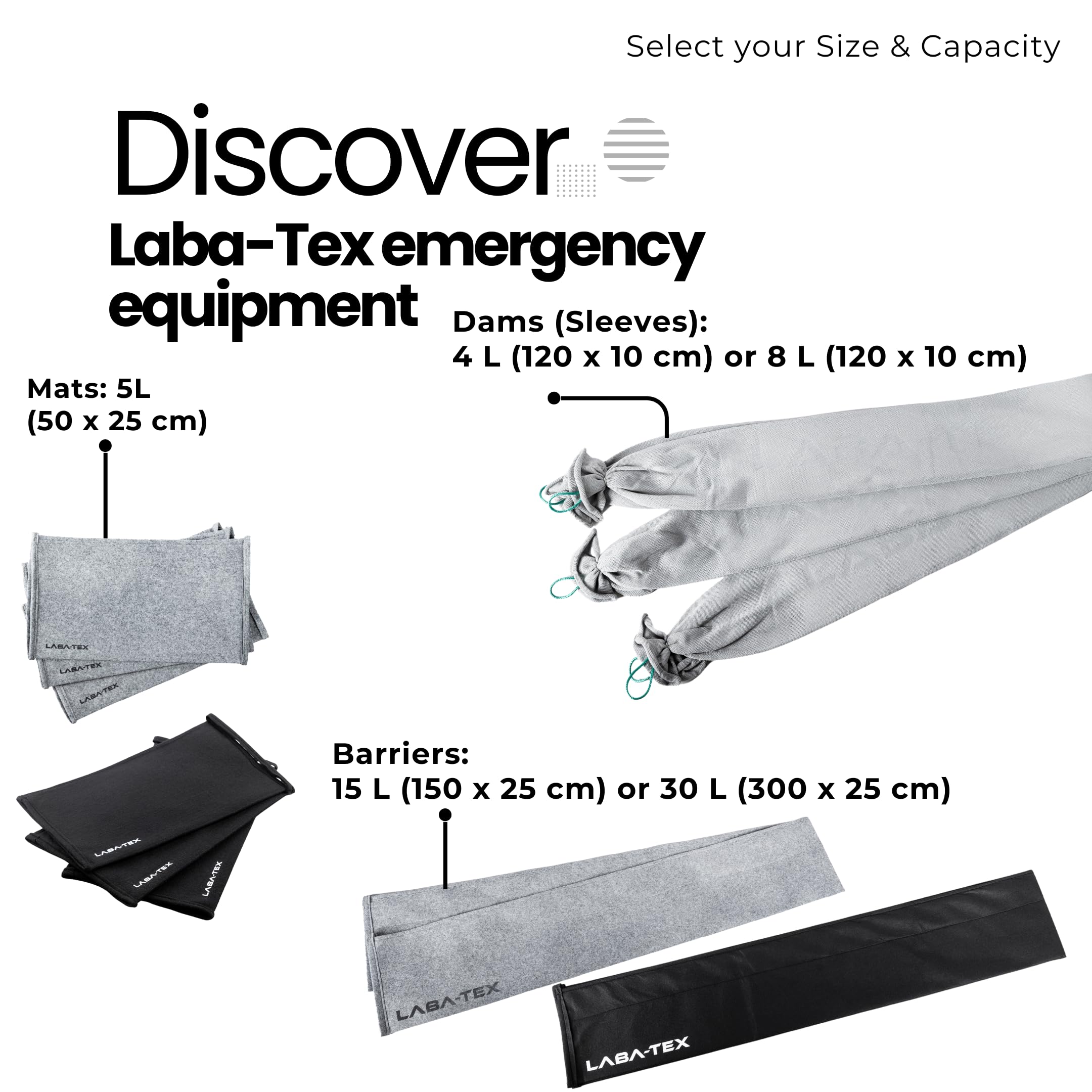 Presa antifugas activada por agua para tuberías con fugas, lavadoras e inodoros obstruidos: no requiere preparación, capacidad de absorción de hasta 4 litros, paquete de 12: 120 × 10 cm, DESECHABLE
