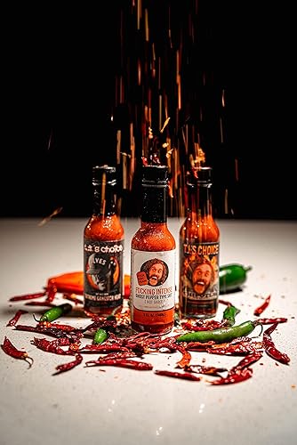 Miniatura 4 de T.J.'s Choice F****** Intense Ghost Pepper Type S*** Salsa picante hecha a mano con pimientos frescos orgánicos cultivados en granja en Indiana y