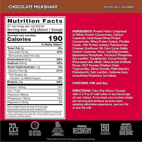 Miniatura 3 de BSN SYNTHA-6 - Proteína de suero en polvo con caseína micelar, proteína de leche de chocolate en polvo, Batido de chocolate, 97 porciones