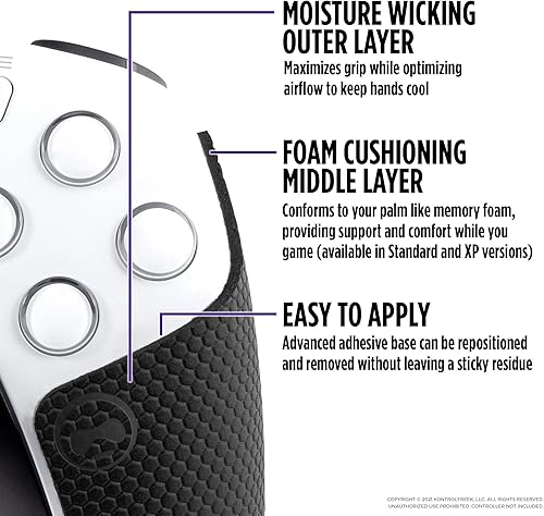 Miniatura 3 de KontrolFreek Performance Grips for PlayStation 5 (PS5) Controller (Nightfall Black)