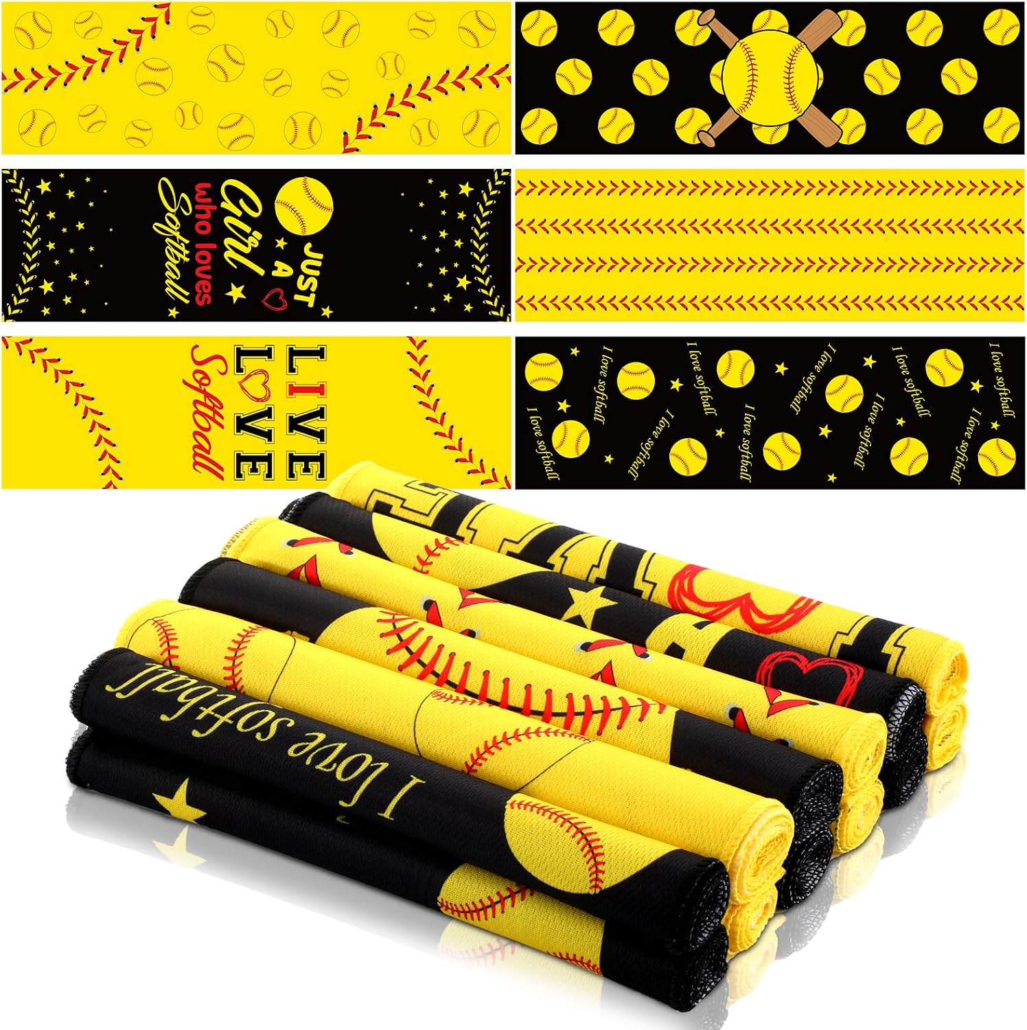 30Pcs Softball Cooling Towels 40 x 12 Inch Softball Towel Microfiber Breathable Chilly Sport Rags Absorbent Sweat Washcloth Sport Team Gifts Workout Ice Towel for Athletes Coach Gym Sports Favors
