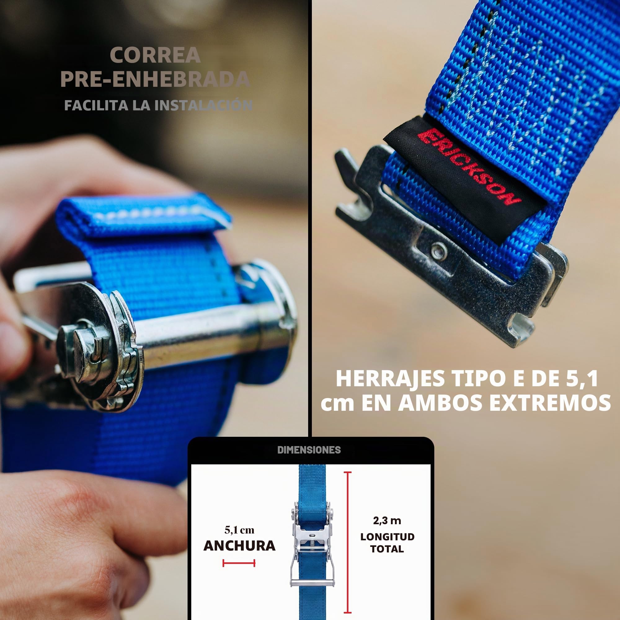 Erickson 09160 Rueda Chock Kit de Sujeción