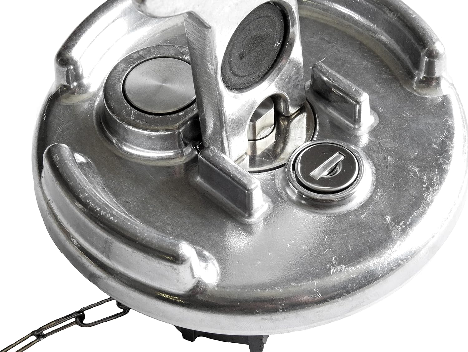 Keyed Alike Pair of Locking Lever Style Diesel Fuel Caps for Peterbilt