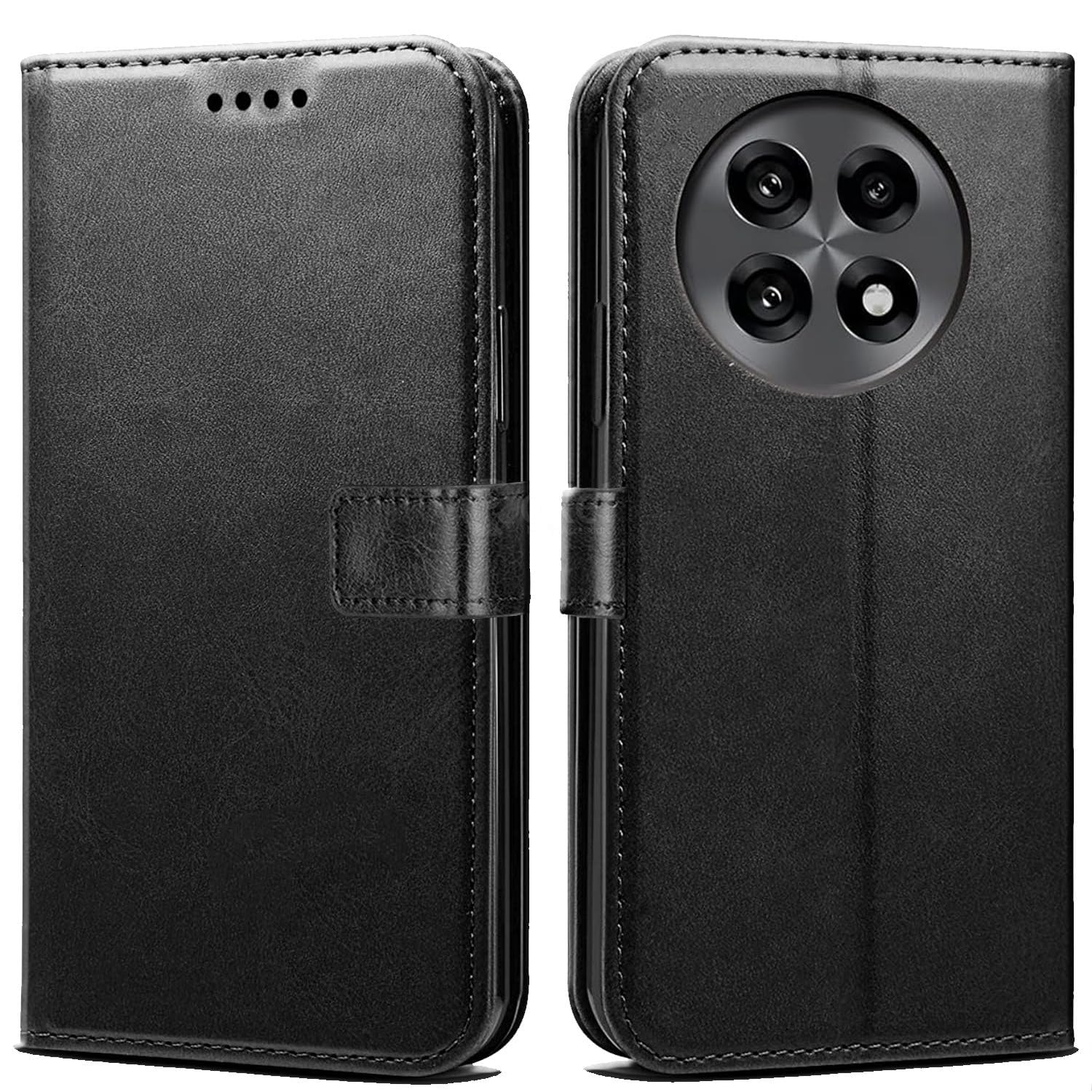 Oncraves Flip Case for OnePlus 13 | Card Slots, Magnetic Closure, Black-image-23