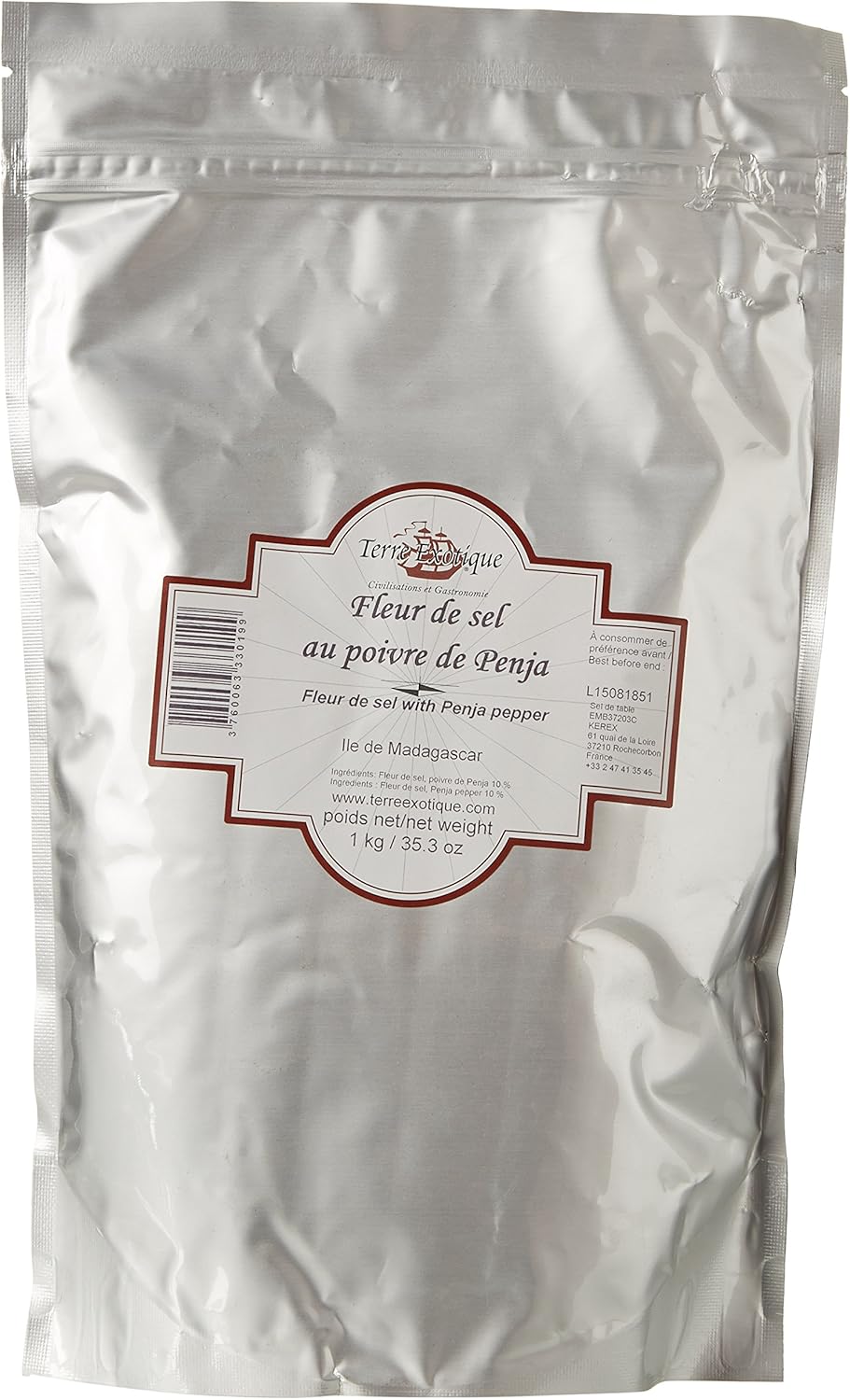 Terre Exotique Fleur de Sel au Poivre de Penja 1 kg Amazon.fr Epicerie
