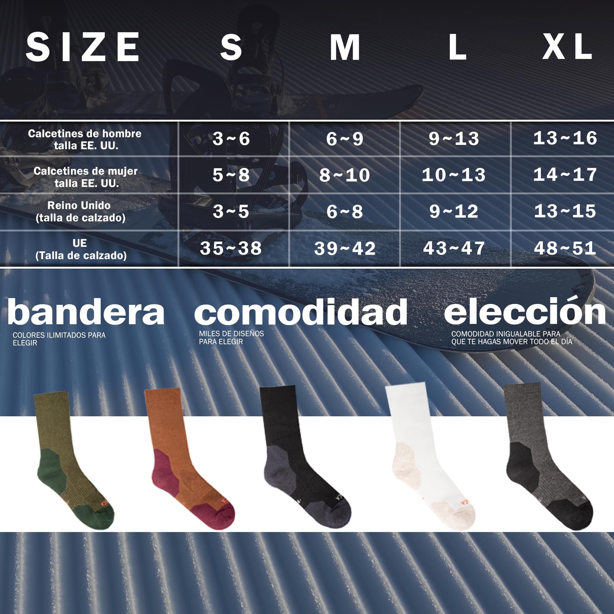ineepor Calcetines Termicos de Alpaca Mujer Hombre Calcetines Compresion Invierno Transpirables para Deporte Running Senderismo Trail Esqui 35-51 2 Pares