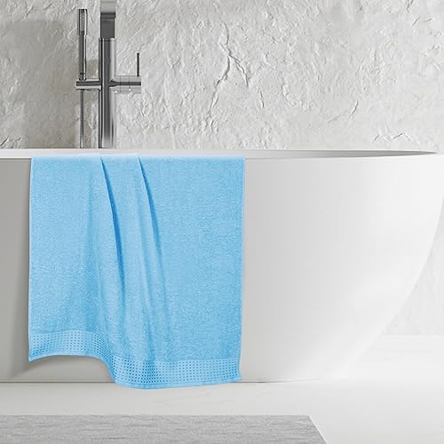 Vista 458 de GLAMBURG Juego de 6 toallas de 100% algodón ultra suave, contiene 2 toallas de baño de 28 x 55 pulgadas, 2 toallas de mano de 16 x 24 pulgadas y 2