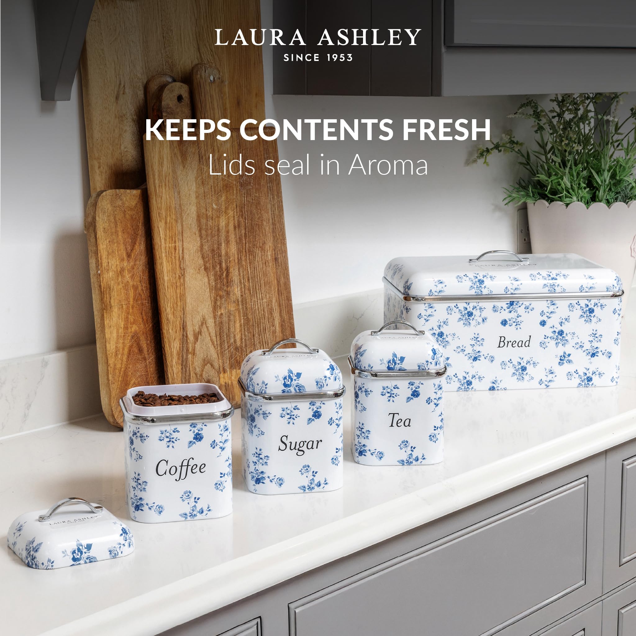 ローラアシュレイ キャニスター Amazon｜Laura Ashley VQ キャニスター3点セット - チャイナローズ