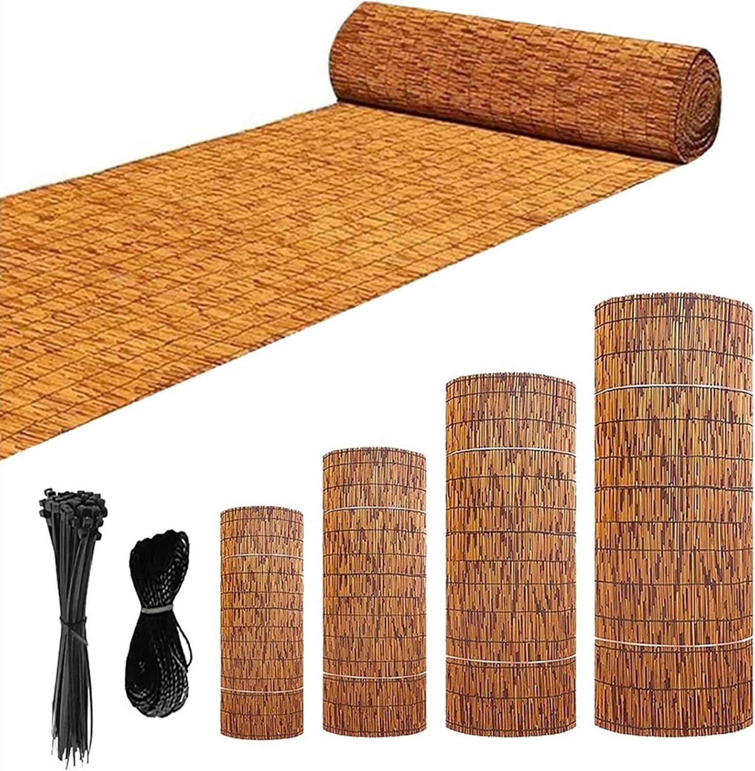Bamboo Privacy Fencing Rolls for Patio，Bamboo Slat Fencing