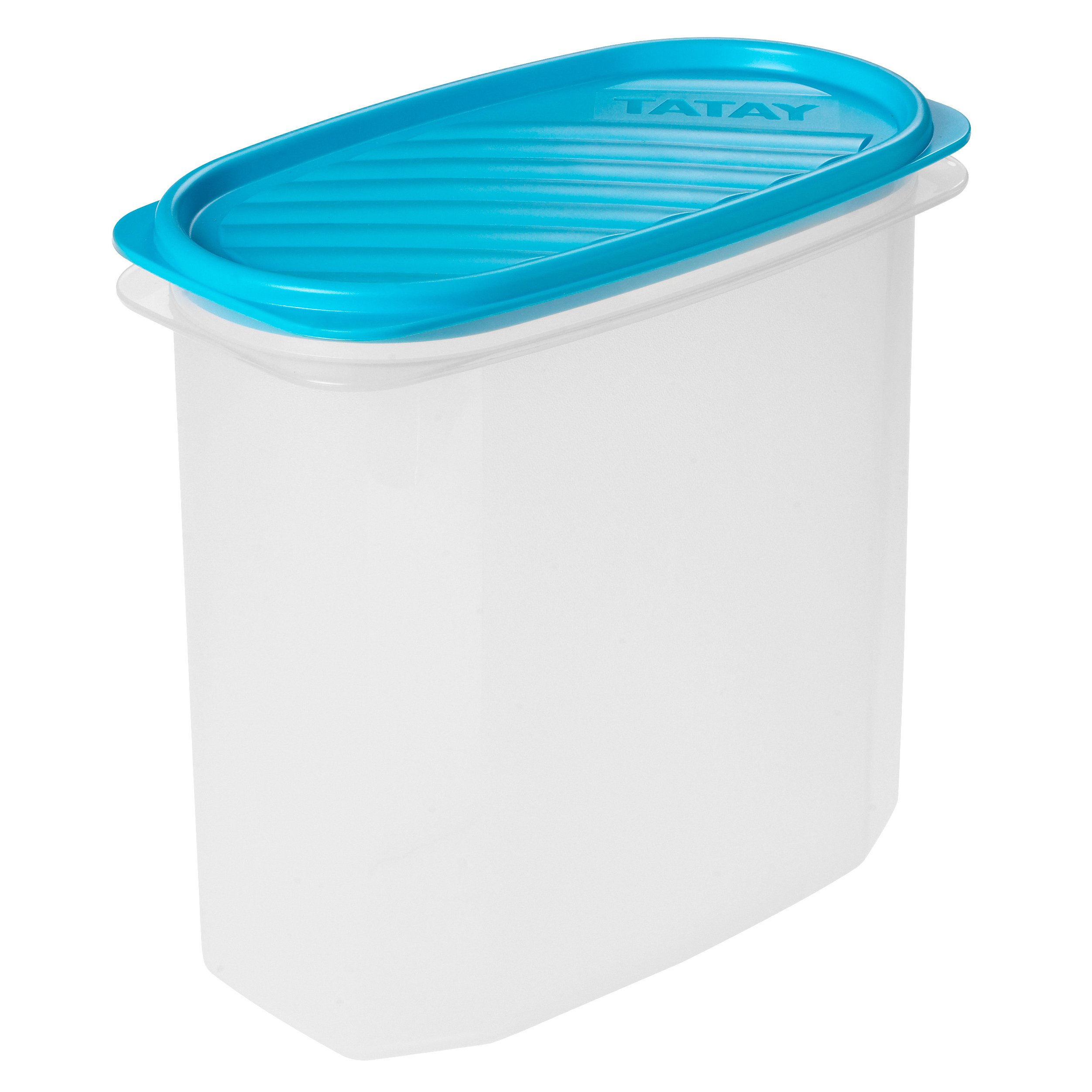 TATAY Food Container 2L Top Flex | Pressure Lid | Plastic Food Containers with Lids | Microwave, Dishwasher, Fridge & Freezer Safe | BPA-Free Plastic | 18.4x9.7x17.8 cm, Blue
