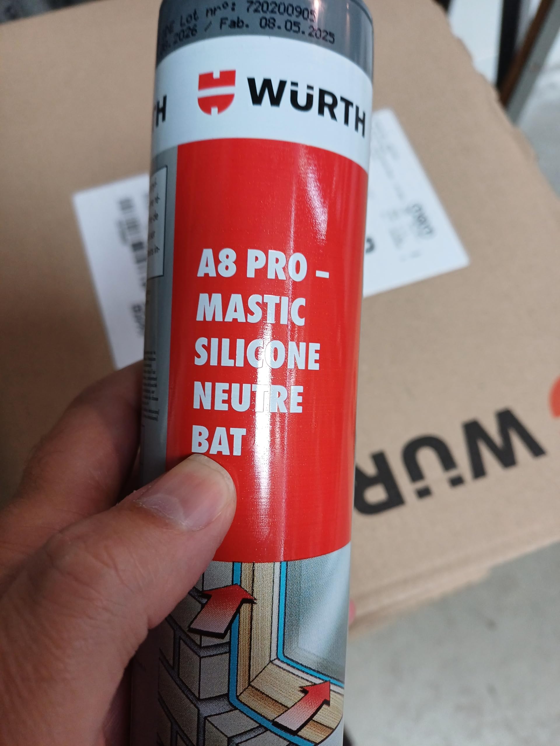 Sigillante in silicone neutro A8 PRO BAT