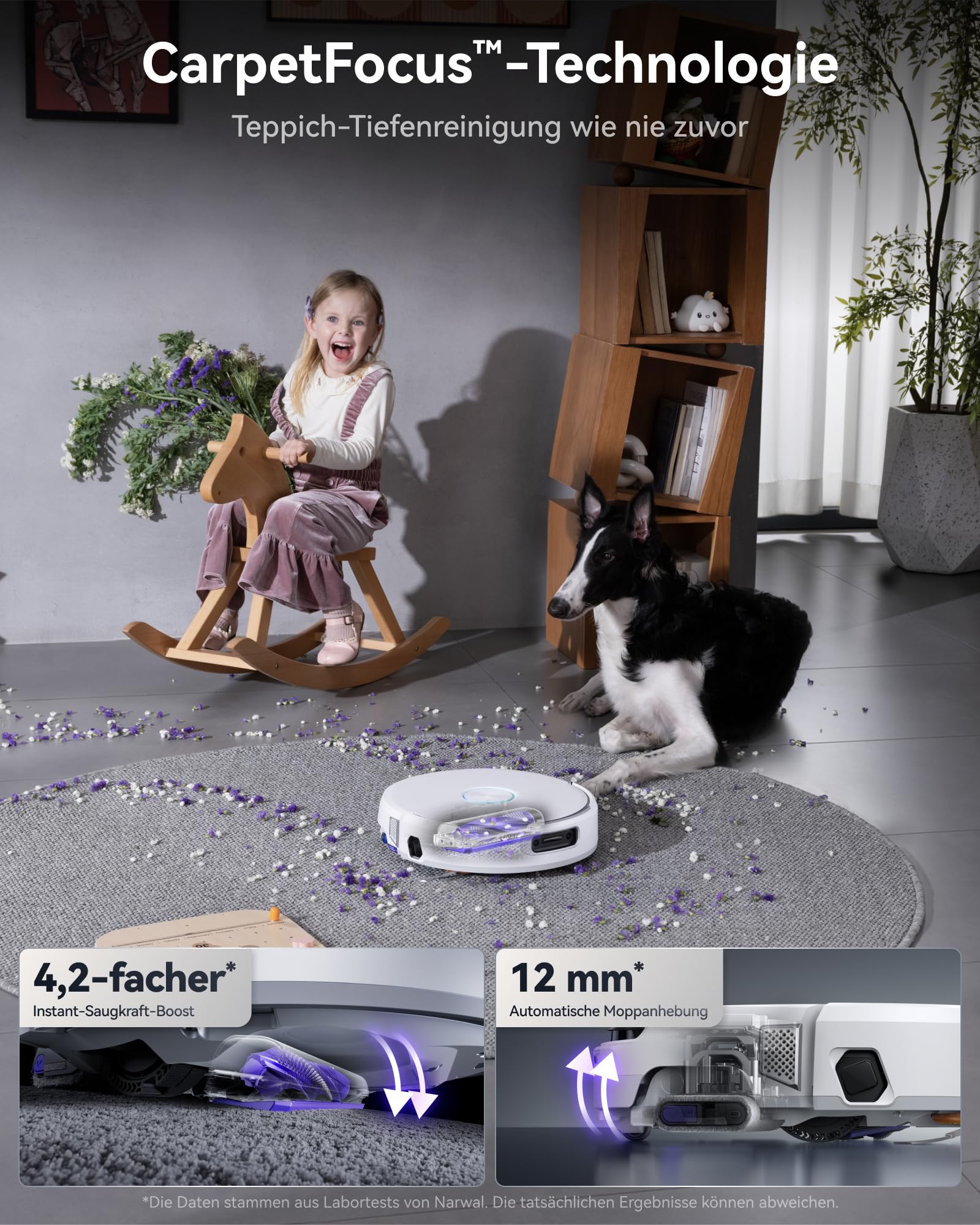 NARWAL Flow 2 Roboter-Saug-Wischroboter，Saugleistung von 31.000 Pa, Kombiniertes Kehren und Wischen… – Ansicht 6