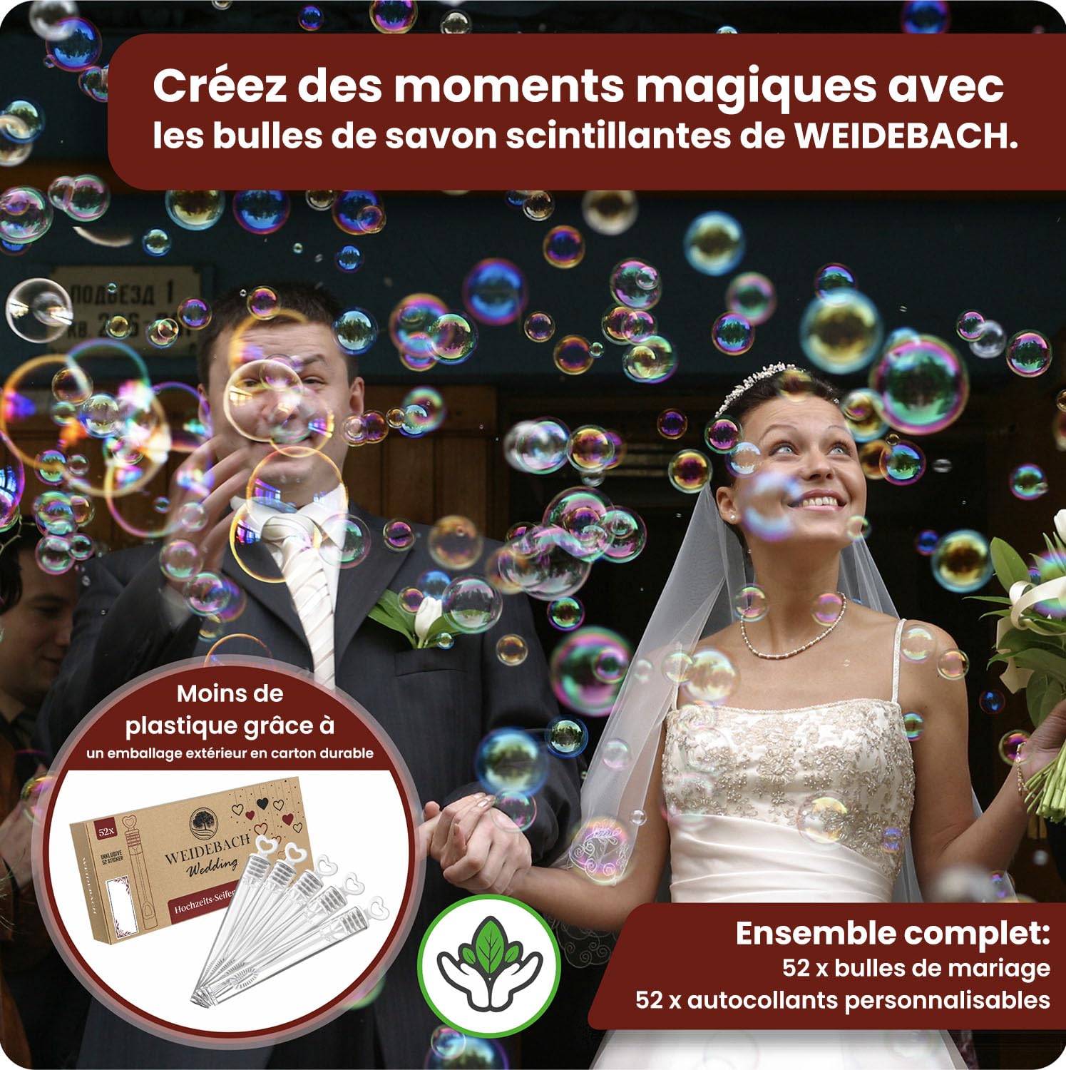 Lot De 100 Flacons De Bulles De Savon En Forme De Cœur – Poignée Cœur – Pour Mariage, Anniversaire, Saint-Valentin – Sans Taches