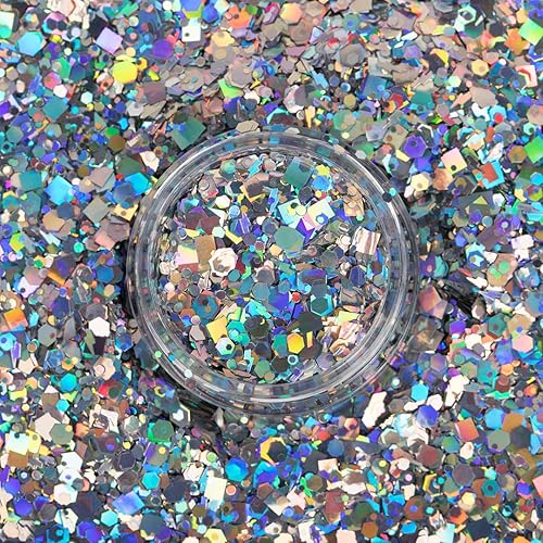 Miniatura 3 de Unicorn Snot Purpurina corporal  Purpurina cosmética holográfica de alta definición para cara, labios y cuerpo, brillo de labios con purpurina,