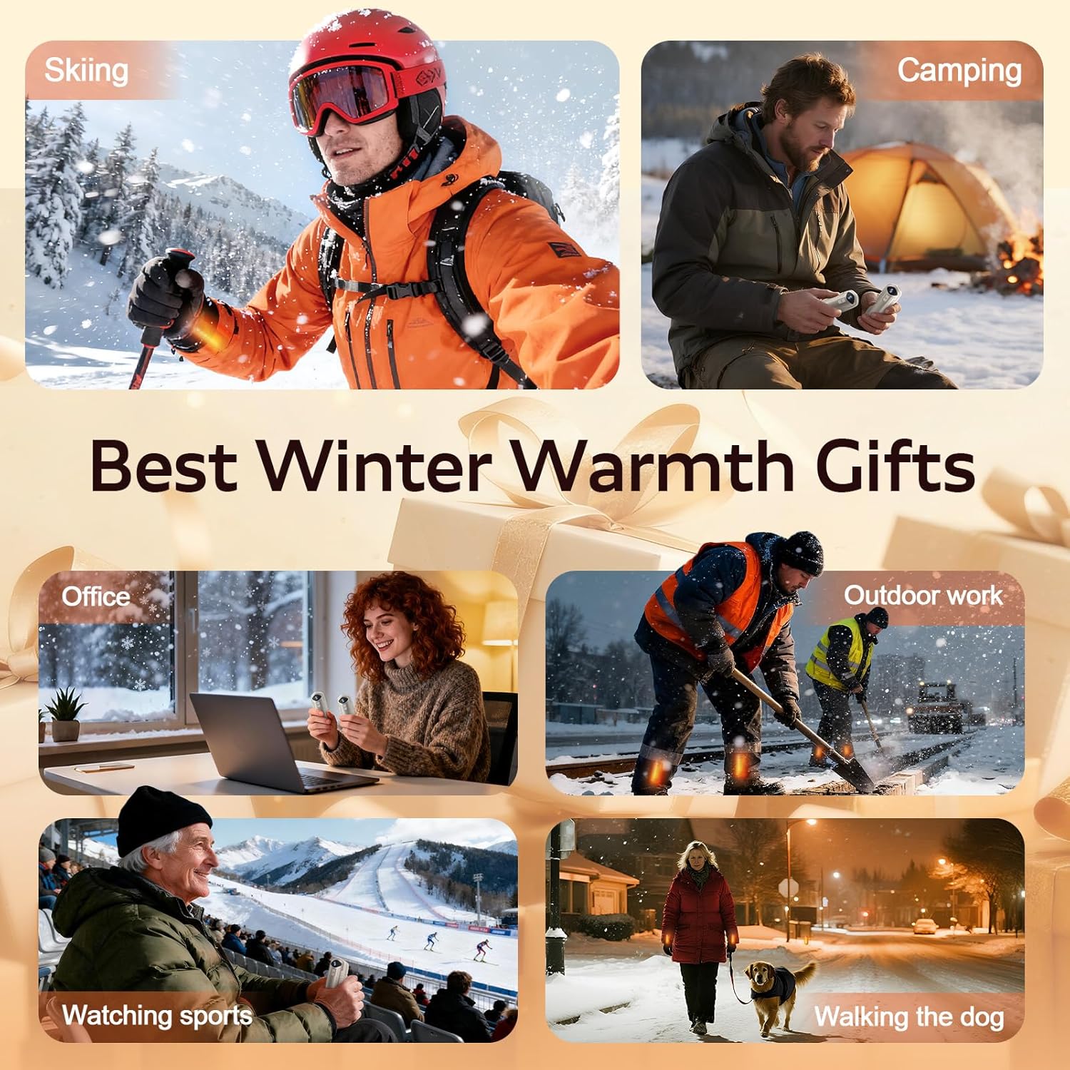 Rechargeable Hand Warmers 2 Pack, 6000mAh Electric Hand Warmers, 5-Settings, Portable Pocket Heater, Great for Men Women Kids, sutable for Outdoors Office Travel Hunting - Image 8