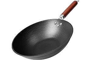 Parallel Industries Carbon Steel Wok, Stir Fry Pan, 10 inches