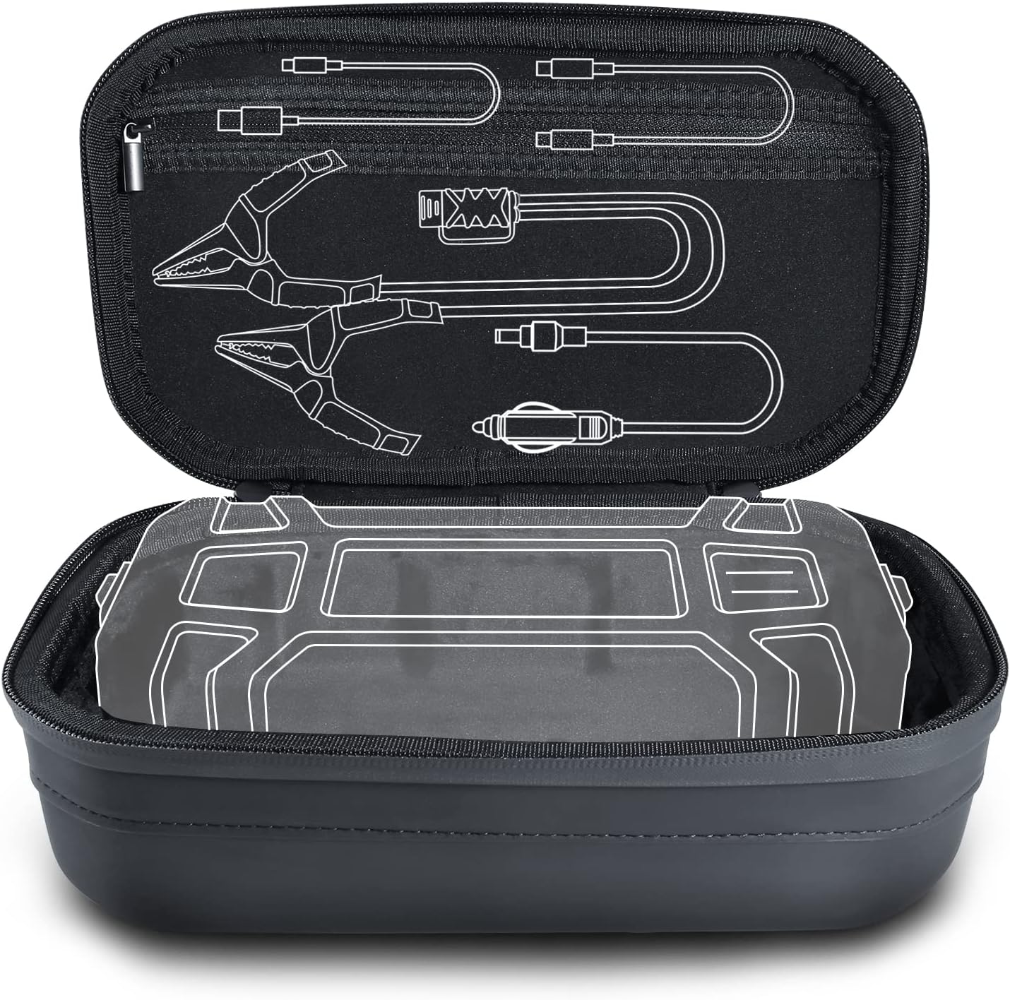 LOKITHOR JC400 storage case with water splashing, indicating water resistance