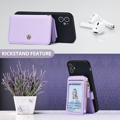 Miniatura 4 de M-Plateau Billetera para teléfono adhesiva, soporte para tarjetas de crédito para mujeres, adhesivo 3M, tarjetero compatible con iPhone 14 Pro y la