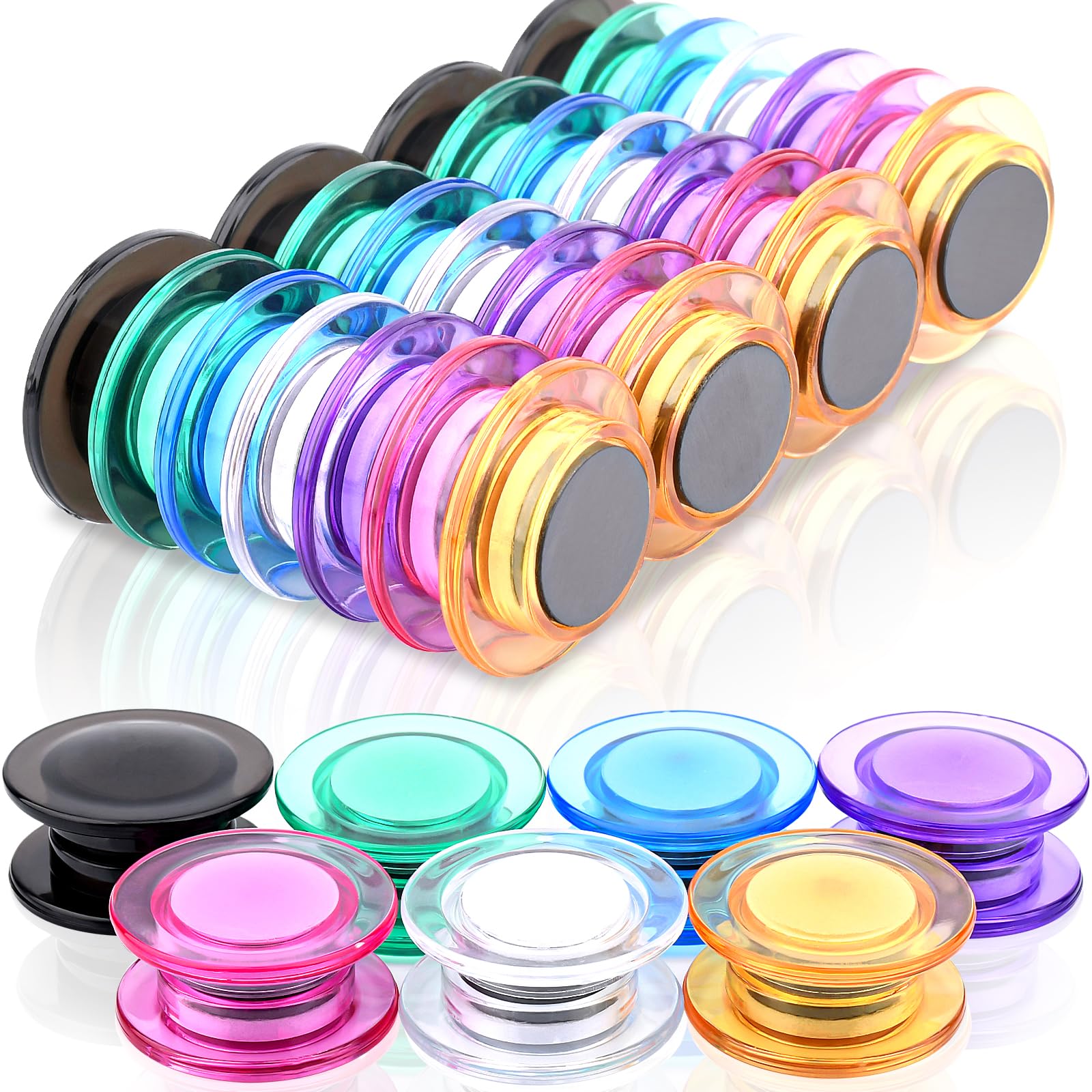 Amazon.co.jp: 30MM マグネット磁石，42個 强力マグネット丸形,7色  
