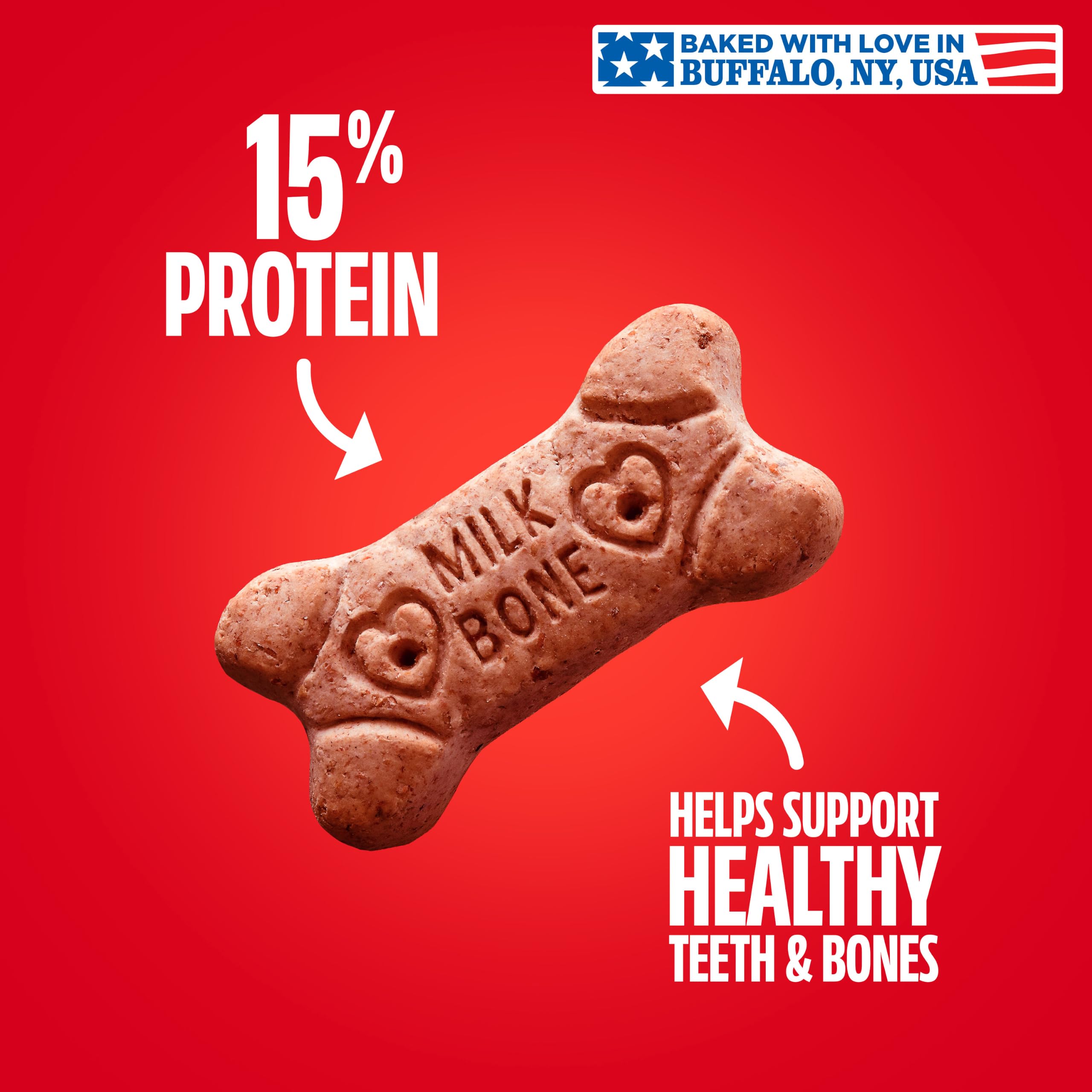 Milk-Bone Flavor Snacks Dog Treats, Small Biscuits, 60 Ounce (Pack of 3)