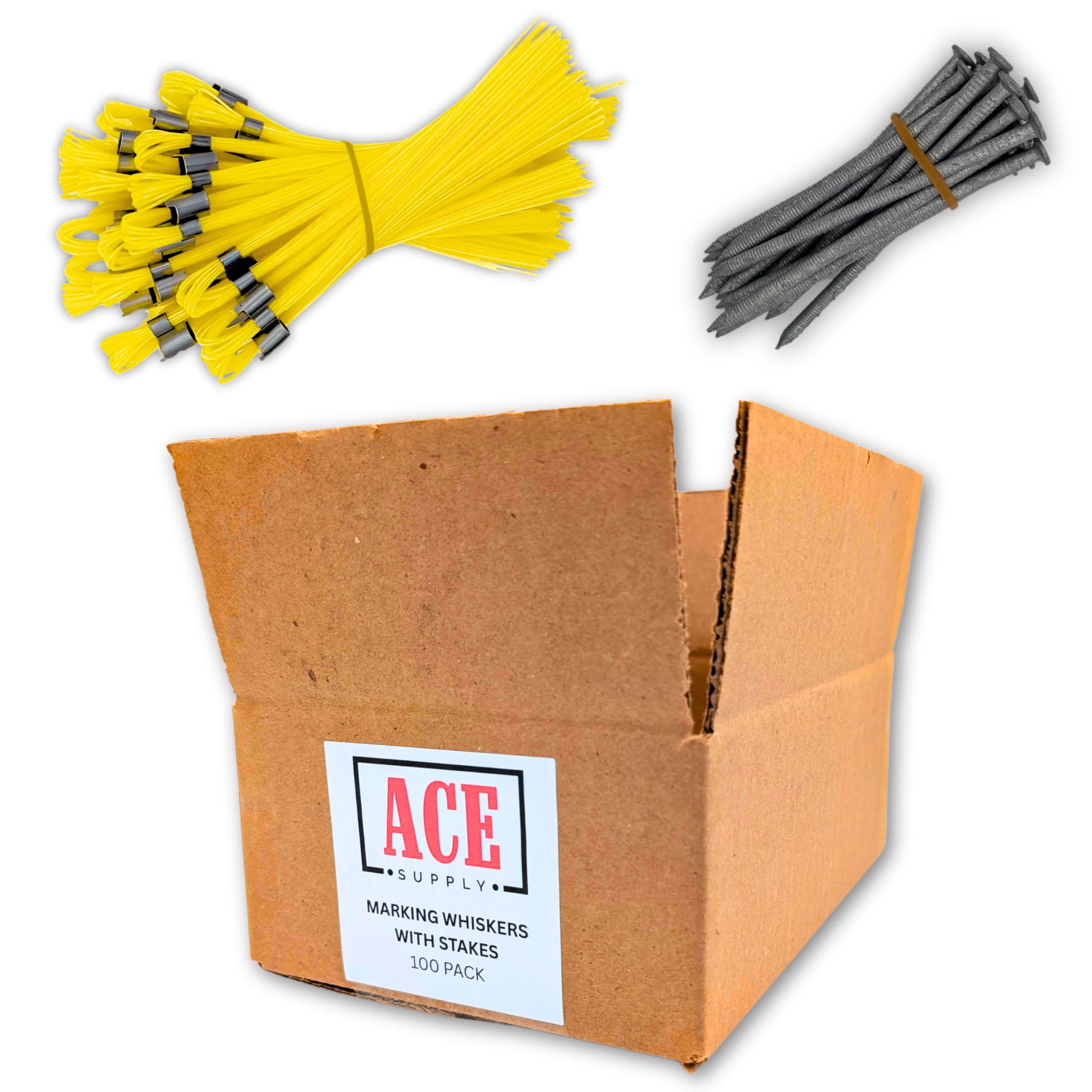 Orange Marking Whiskers With Stakes - 25 Pack - Durable Marking Whisker Set - Use Survey Whiskers As Ground Markers, Construction Markers, Or Trail Markers — Amazon image 8