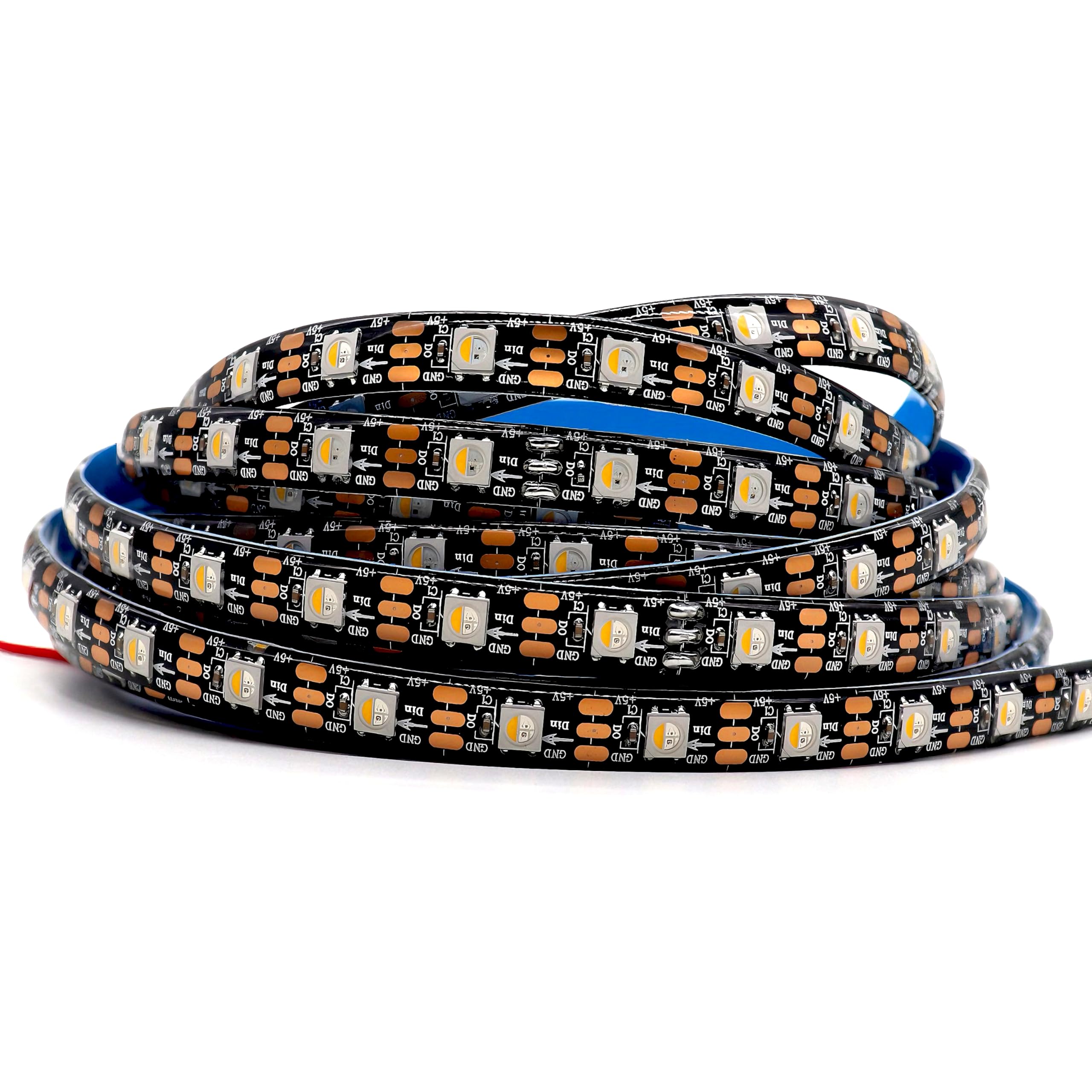 DC5V SK6812 (Similar WS2812B) RGBW RGB+Warm White LED Strip Light 60leds/Pixels/m Individually Addressable 4Color in 1LED (16.4ft(5m) 300leds, IP65) (No Adapter or Controller)