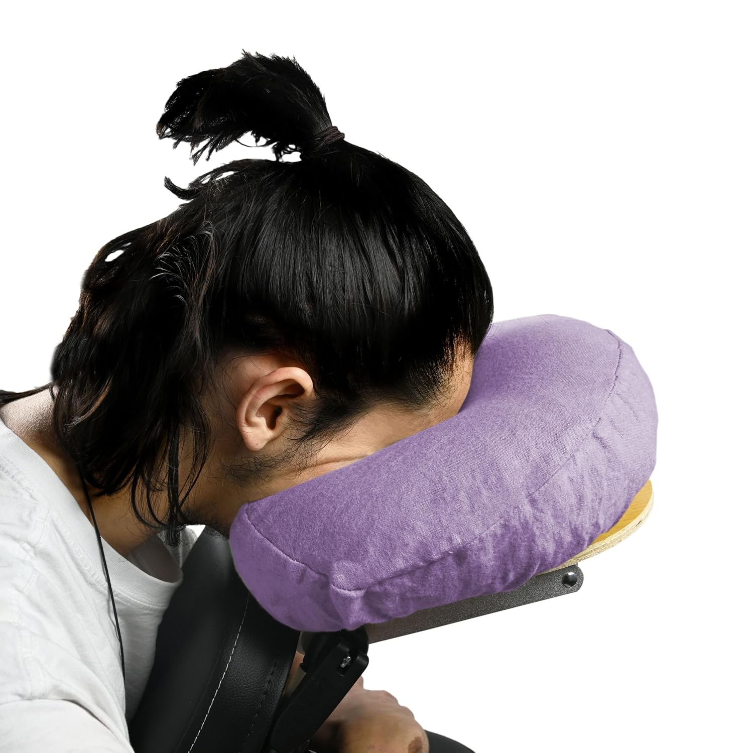 Body Linen Comfort Flannel Face Rest Covers for Massage Tables - Soft, Durable and Light 100% Cotton Flannel Face Cradle Covers (Single Pack, Dahlia Purple) image 2