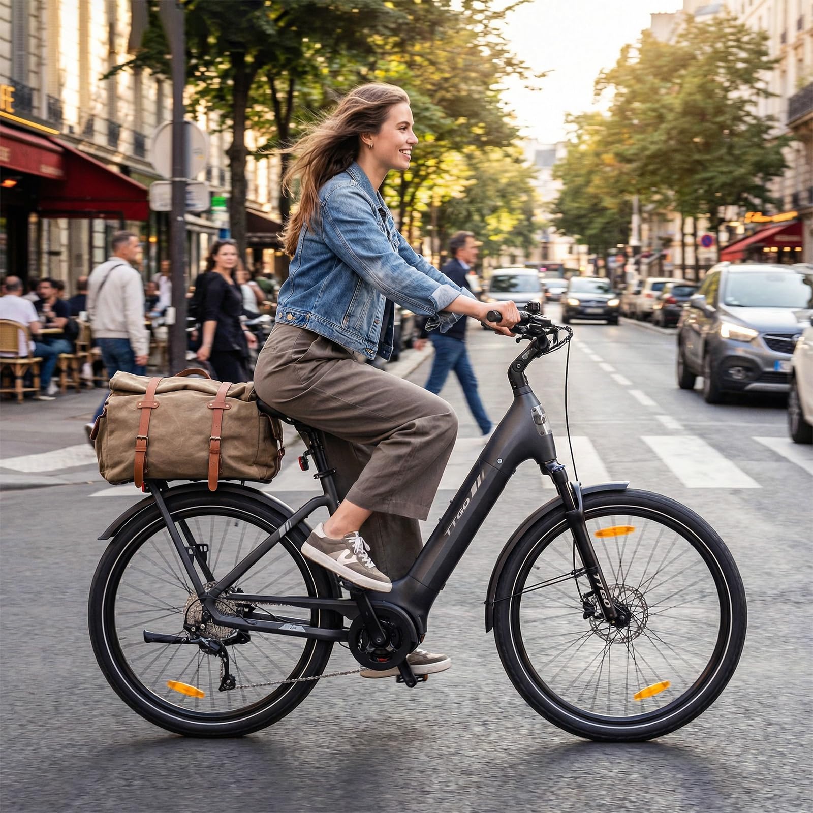 ttgo Z5 E-Bike 27,5 Zoll für Damen und Herren, 250W Pedelec Citybike E Bike mit 36V 18Ah Herausnehmbarem Akku, 100–130 km Reichweite, 25 km/h, LCD Display, Aluminiumrahmen