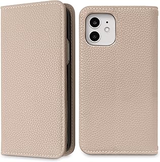 MINTY iPhone12 用 ケース iPhone12 Pro 用 ケース 両機種対応 手帳型 ベルトなし グレージュ