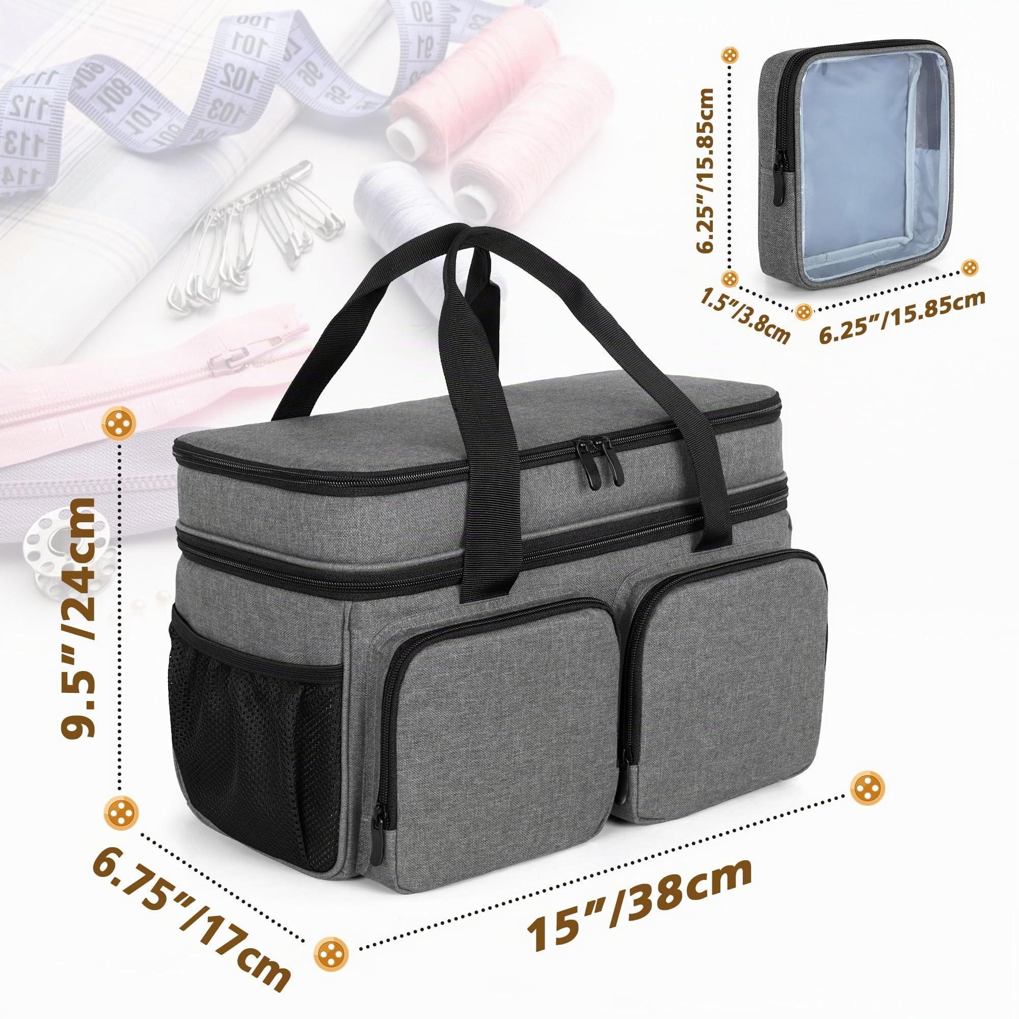 BAFASO Großer Nähtasche Organizer, Nähsettasche Groß, Nähzeugtasche Reise