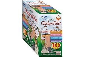 Premium Grilled Chicken Fillet Cat Treats with Vitamin E and Green Tea Extract