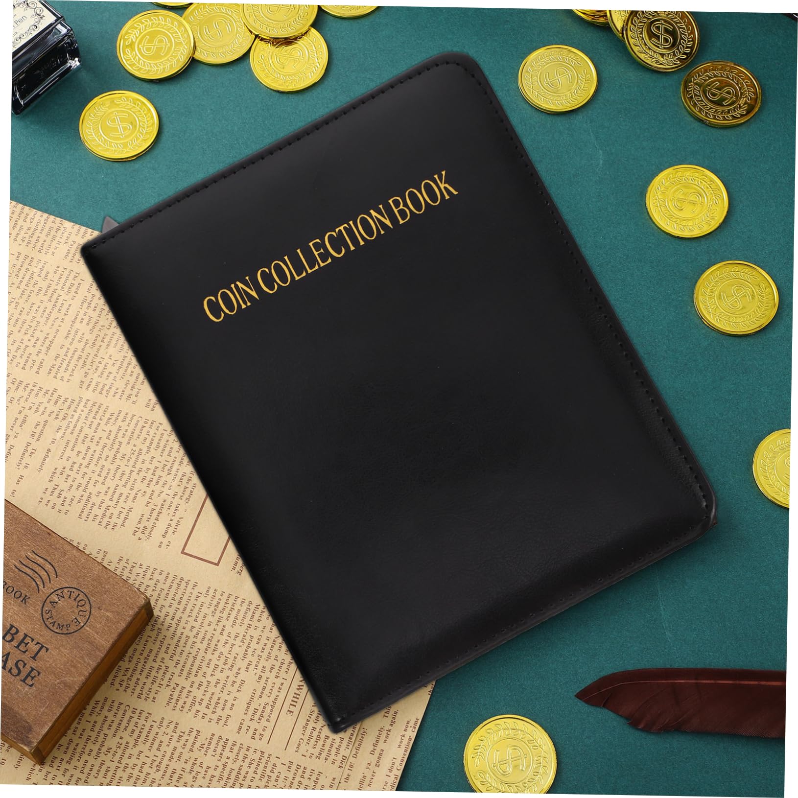 DOITOOL Raccoglitore di Monete da Collezione 480 Tasche Nero