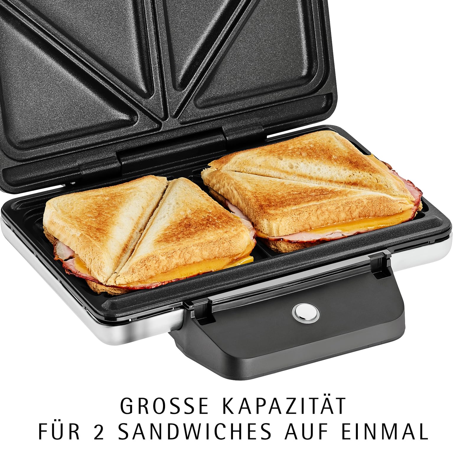 WMF Lono Sandwich Maker, Sandwichtoaster für 2 Toasts, Edelstahl matt