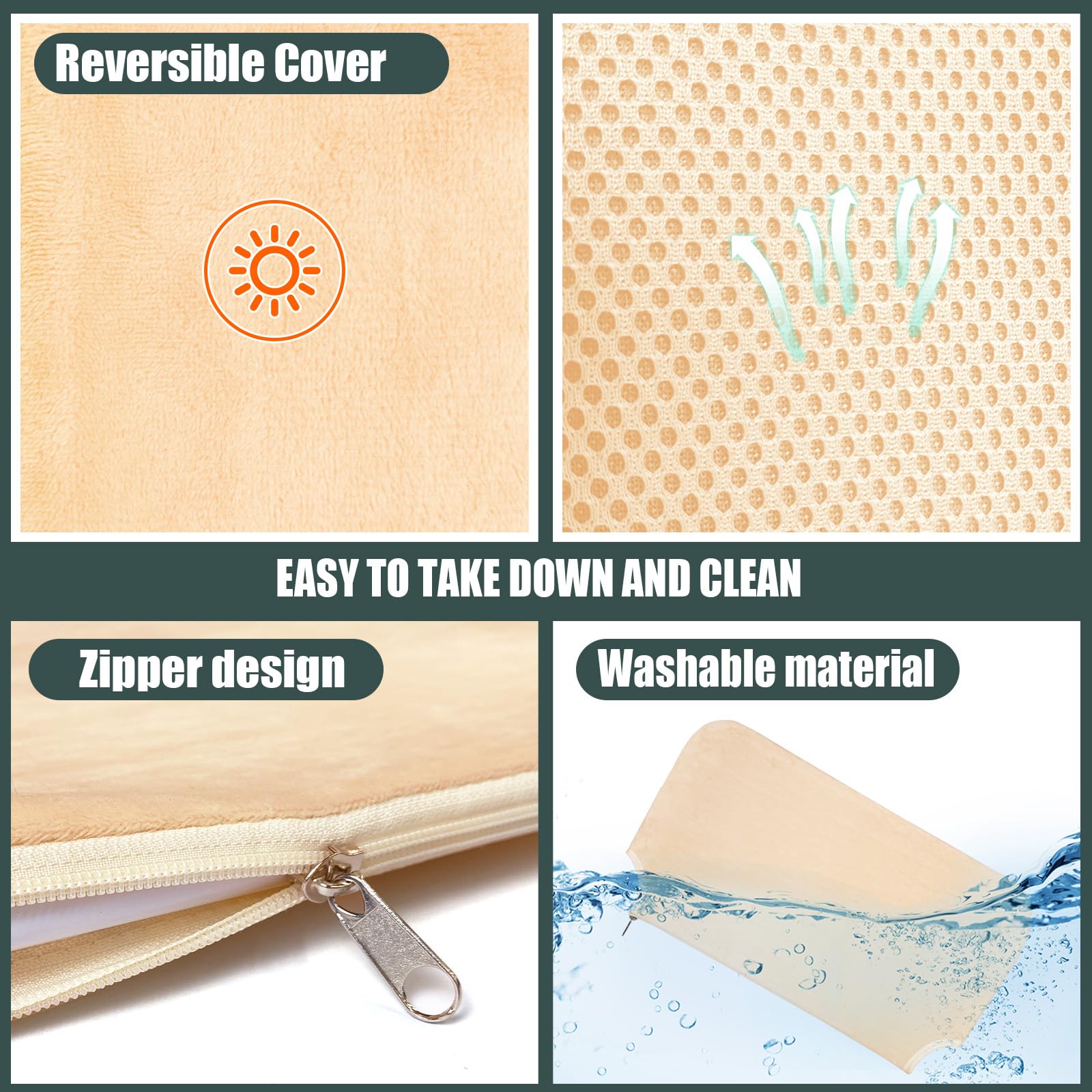 Sunhoo Cat Hammock Perch Window Foldable Bed Window Sill Seat Cordless Lounger Kitten Shelves with Sturdy Suction Cups for Large Cats Reversible Mat 20.5 * 11.8in Holds Up 55lbs Washable Mesh