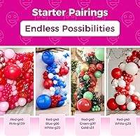 Vista 4 de Bezente - Globos de 5 pulgadas de látex mate para fiestas navideñas, bodas, aniversarios, Año Nuevo y cumpleaños, aptos para helio, rojo, 150