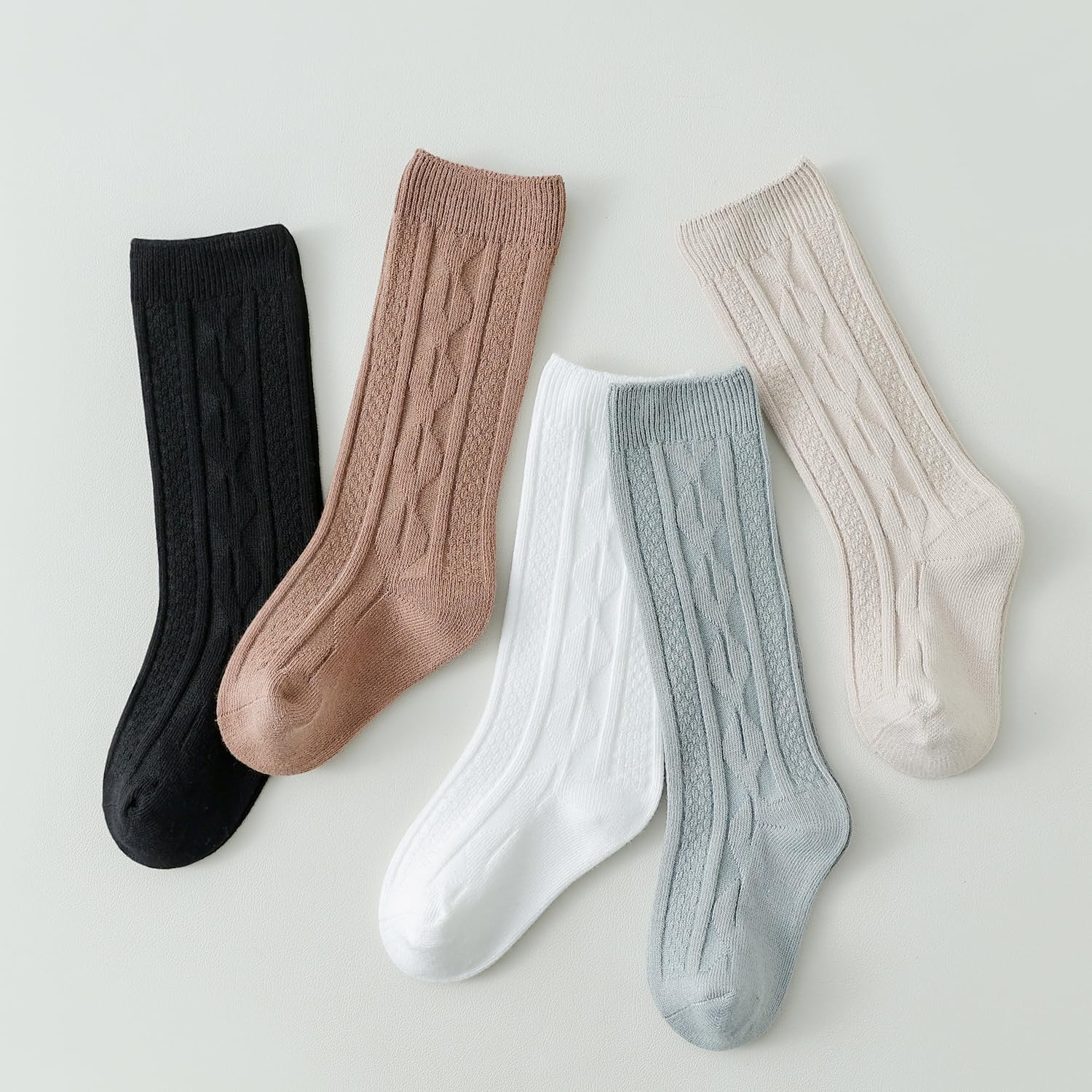 EPEIUS Baby Girl & Boy Knee High Socks - Seamless Ribbed/Cable Knit Socks for Newborn to Toddler - Image 7